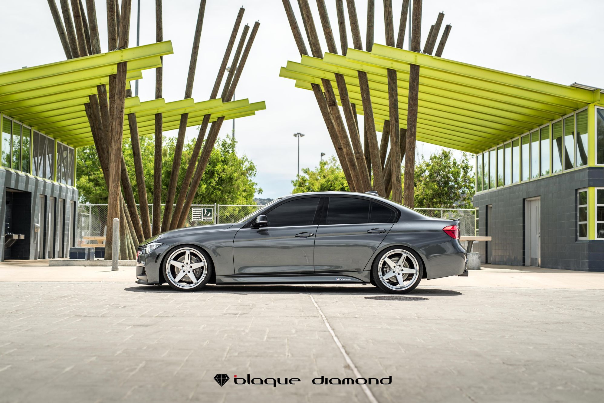 Gray BMW 3-Series with Custom Side Skirts - Photo by Blaque Diamond