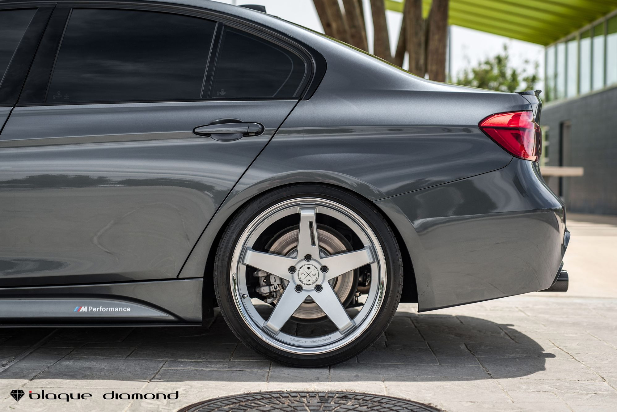 BD-21 Blaque Diamond Rims on Gray BMW 3-Series - Photo by Blaque Diamond