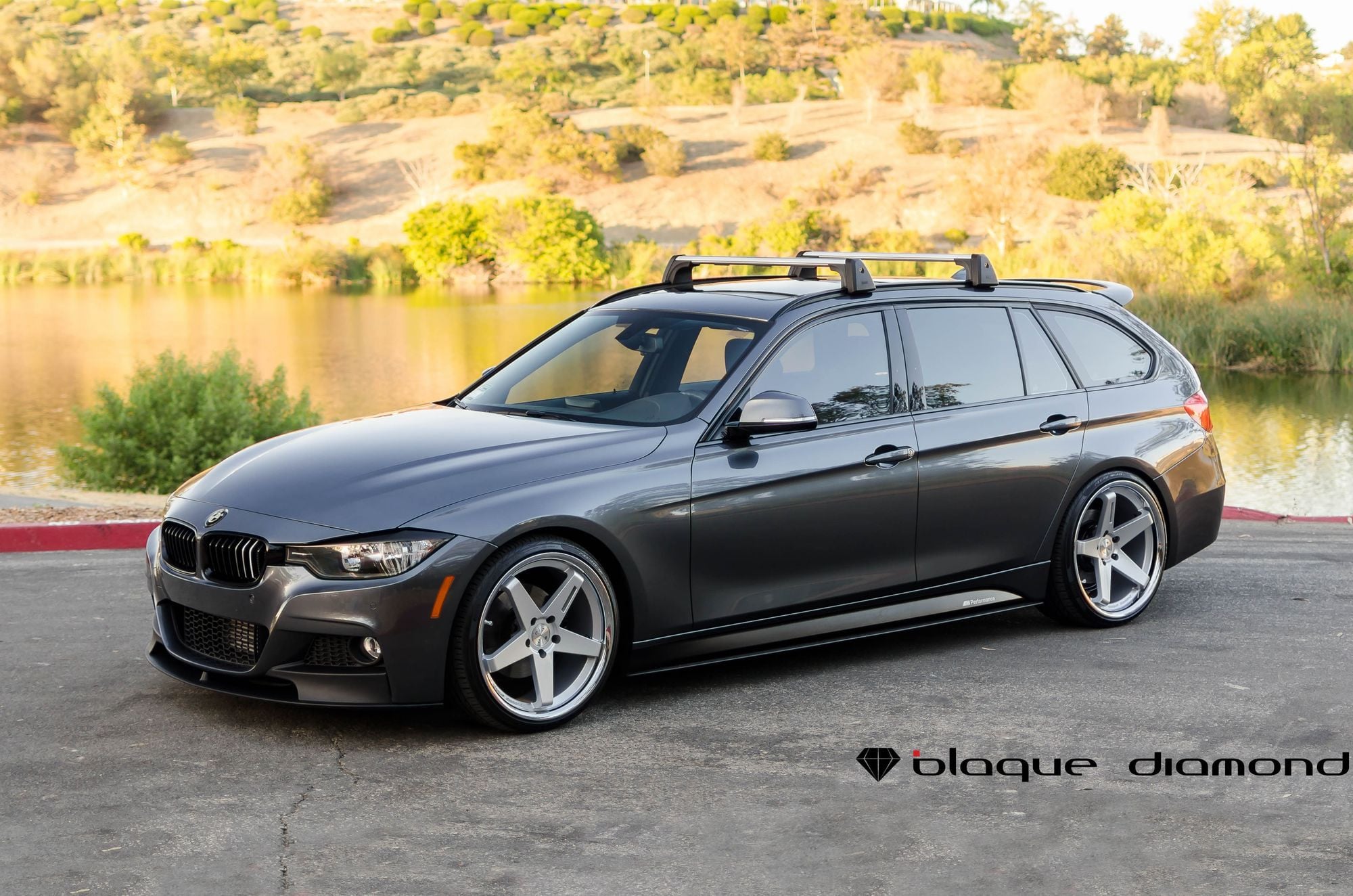 Gray BMW 3-Series Wagon with Base Rack System - Photo by Blaque Diamond