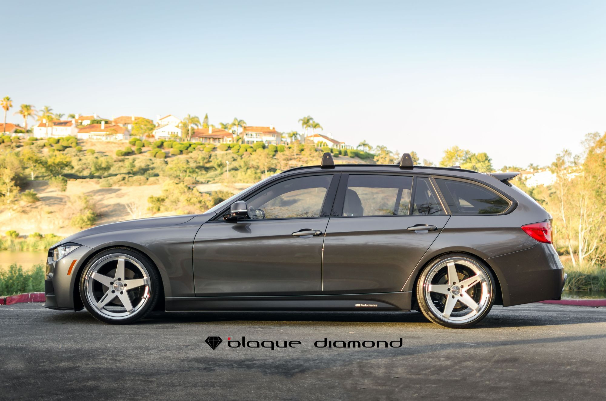 Aftermarket Side Skirts on Gray BMW 3-Series Wagon - Photo by Blaque Diamond