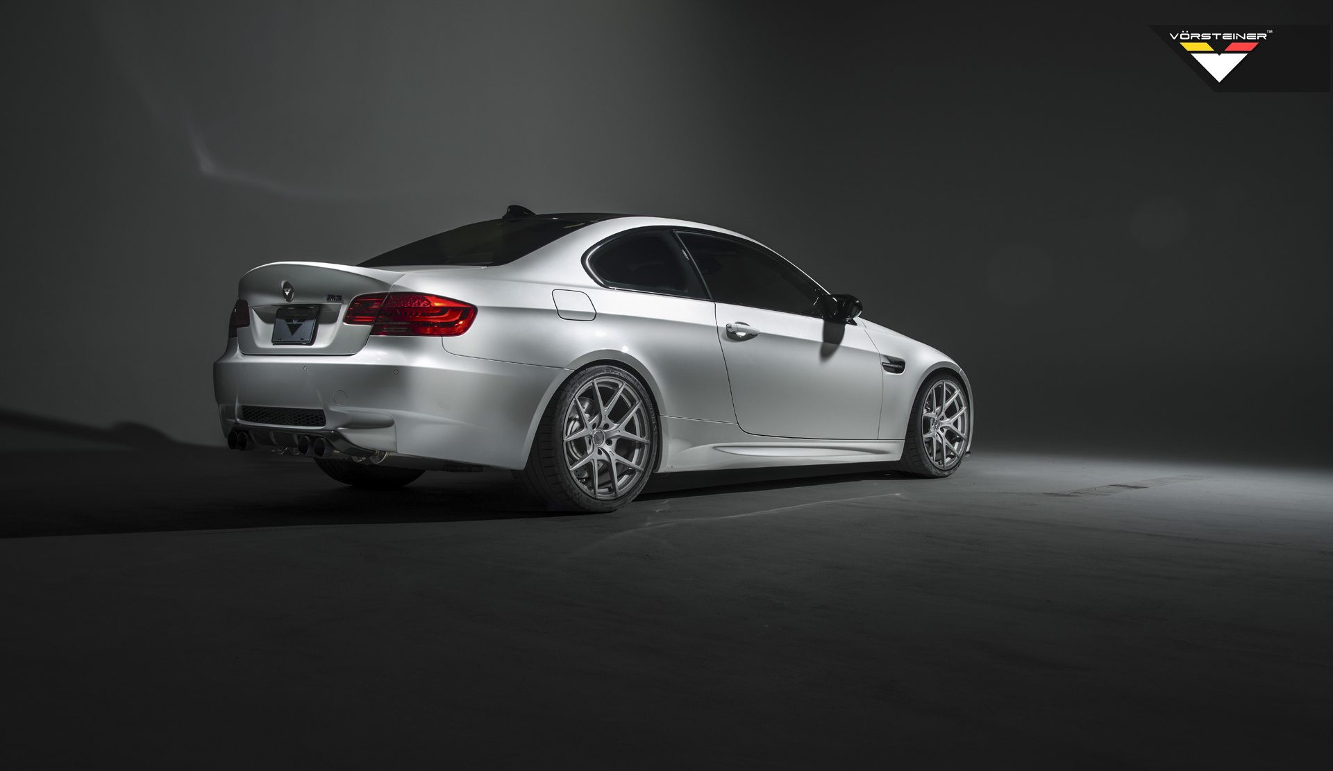 White BMW 3-Series with Red LED Taillights - Photo by Vorsteiner