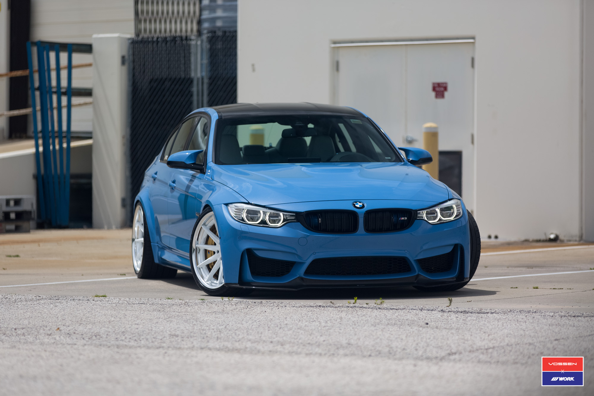 Blue M3 With Custom Painted Vossen X Work VWS-1 Rims - Photo by Vossen