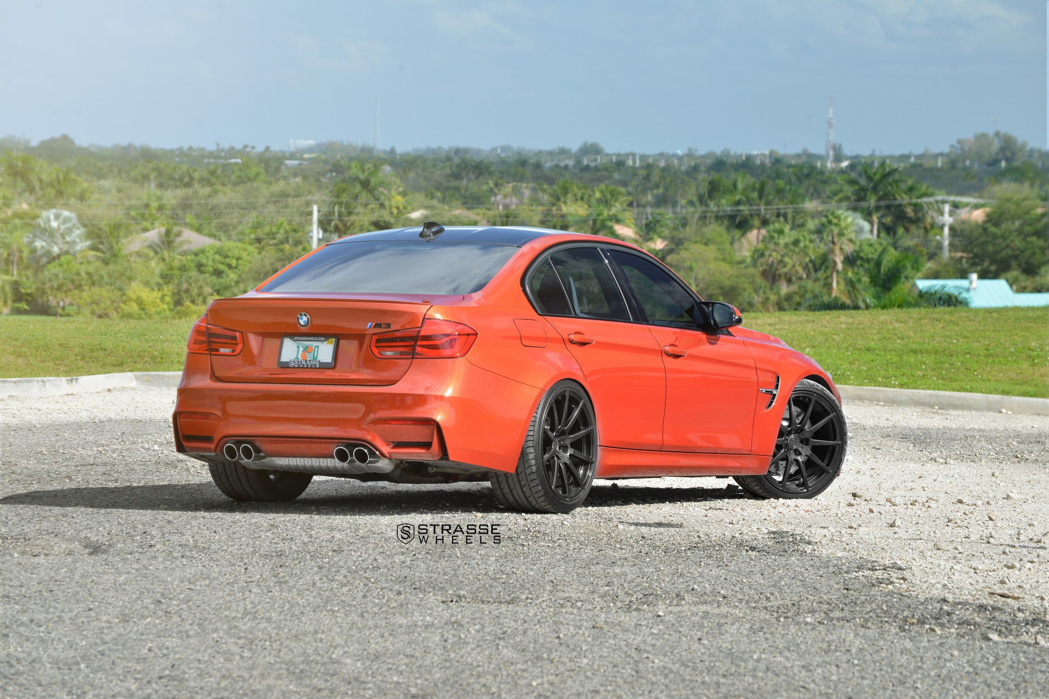 Orange BMW 3-Series with Aftermarket Rear Diffuser - Photo by Strasse Forged