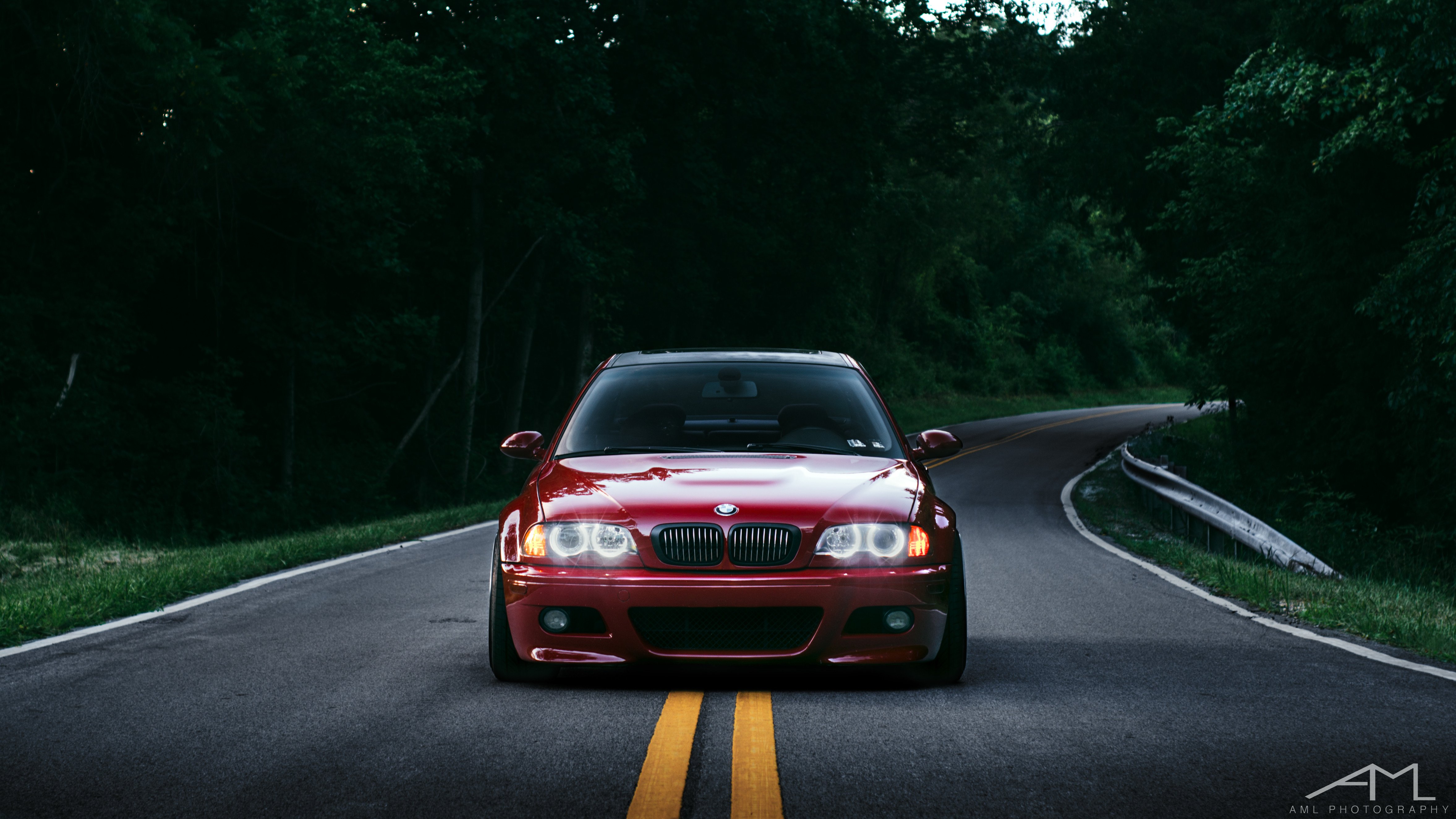 Front Bumper with Fog Lights on Red BMW 3-Series - Photo by Arlen Liverman