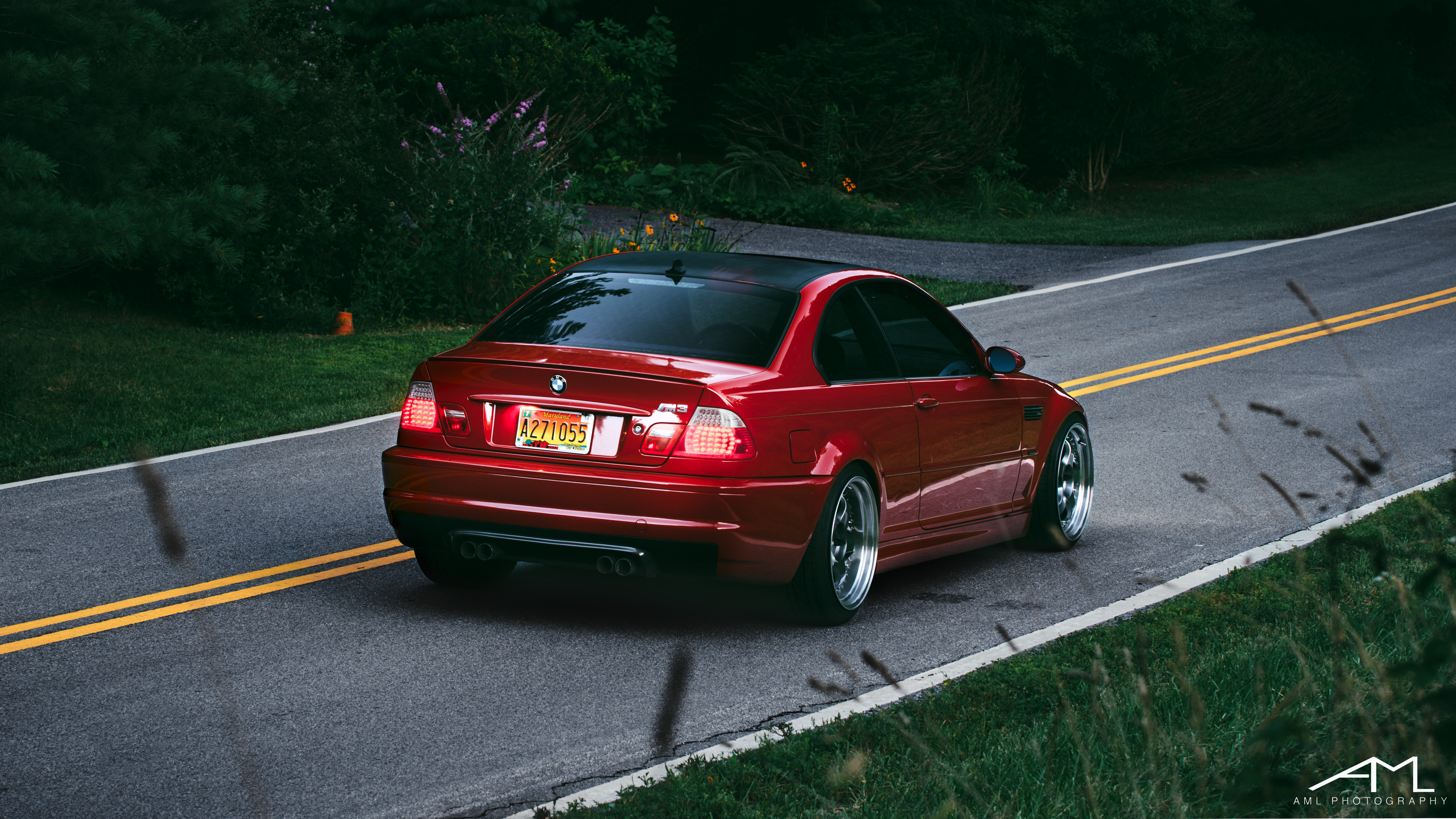 Custom LED Taillights on Red BMW 3-Series - Photo by Arlen Liverman