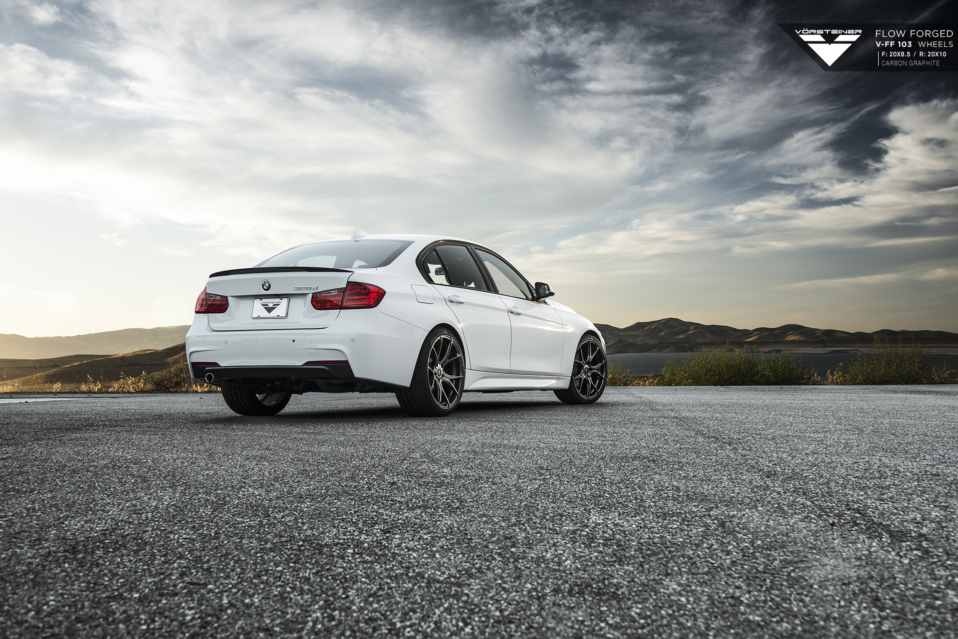 Factory Style Rear Spoiler on White BMW 3-Series - Photo by Vorstiner