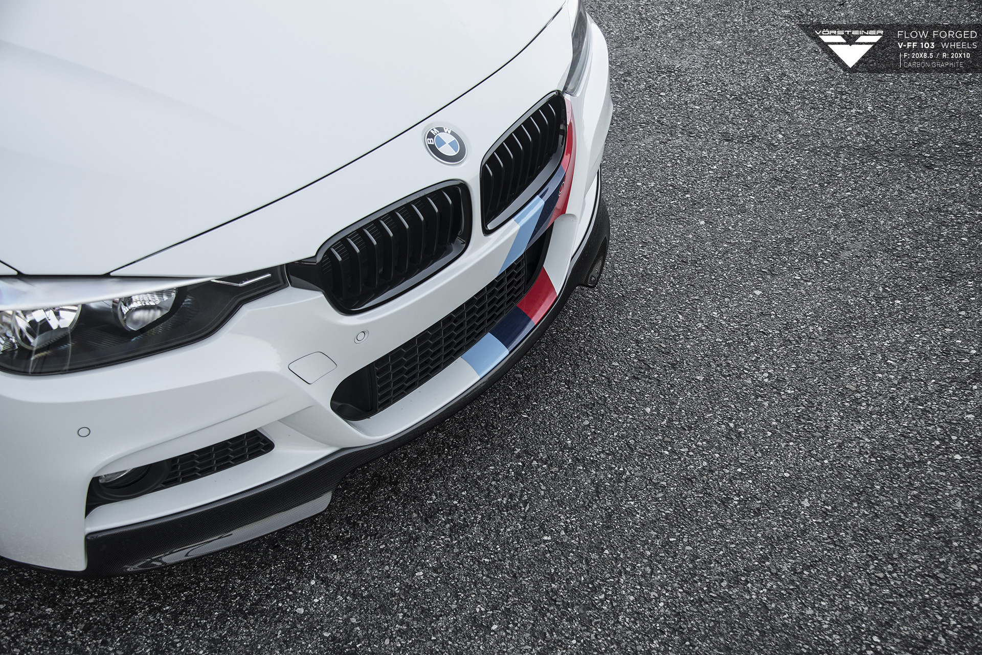 Carbon Fiber Front Bumper Lip Spoiler on BMW 3-Series - Photo by Vorstiner