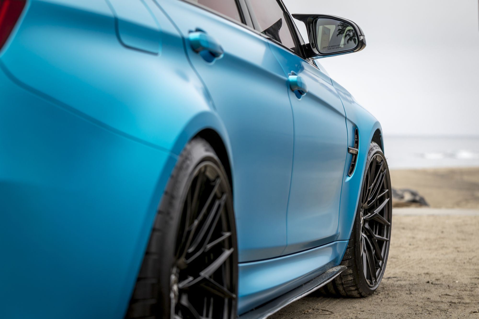 Custom Matte Blue BMW 3-Series Side Vents - Photo by Vorstiner