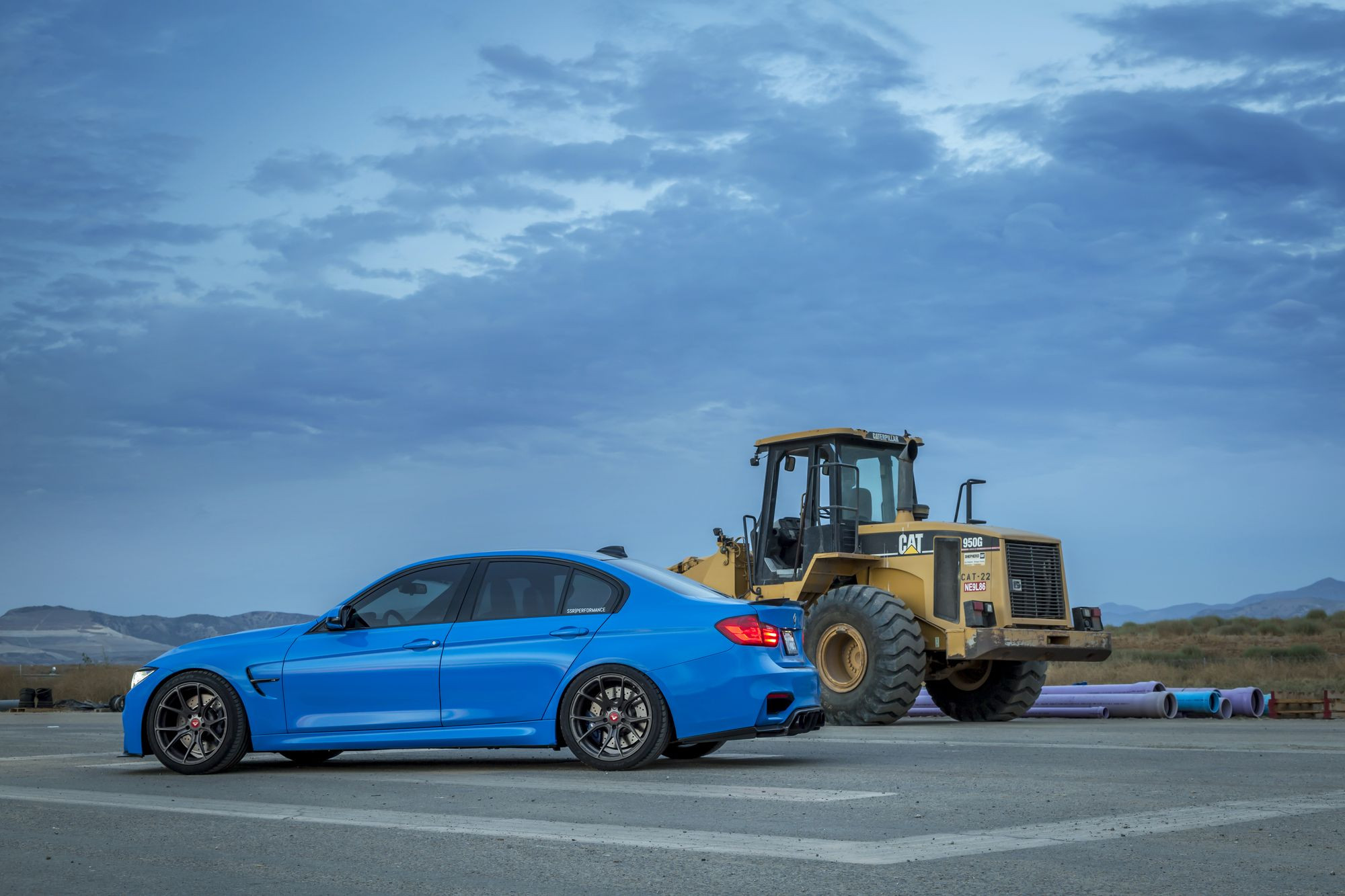 Blue BMW 3-Series with Matte Black Vorsteiner Rims - Photo by Vorstiner