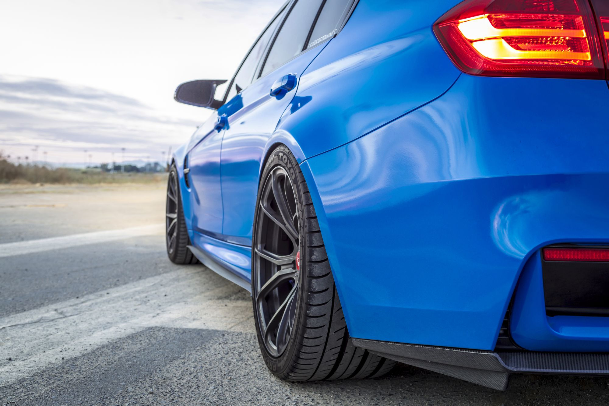 Blue BMW 3-Series with Aftermarket LED Taillights - Photo by Vorstiner