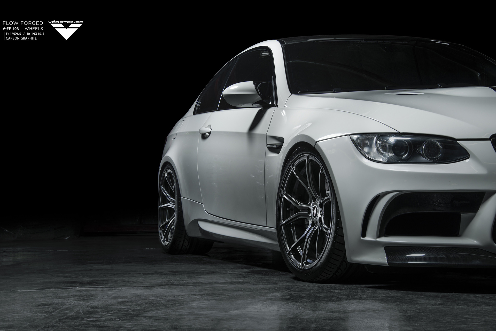 White BMW 3-Series with Custom Front Bumper - Photo by Vorstiner