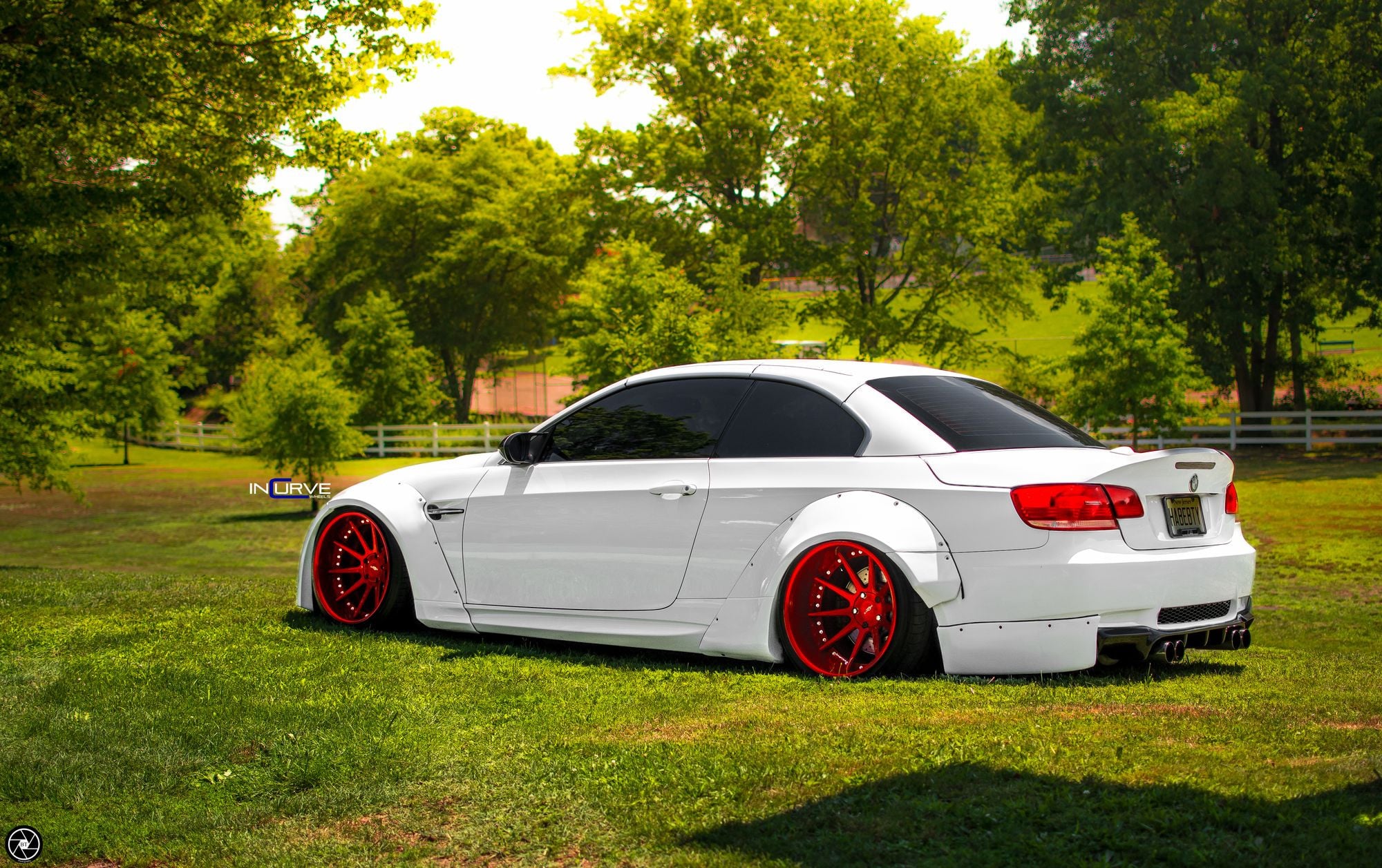 White BMW 3-Series with Custom Wide Body Kit - Photo by Incurve Wheels