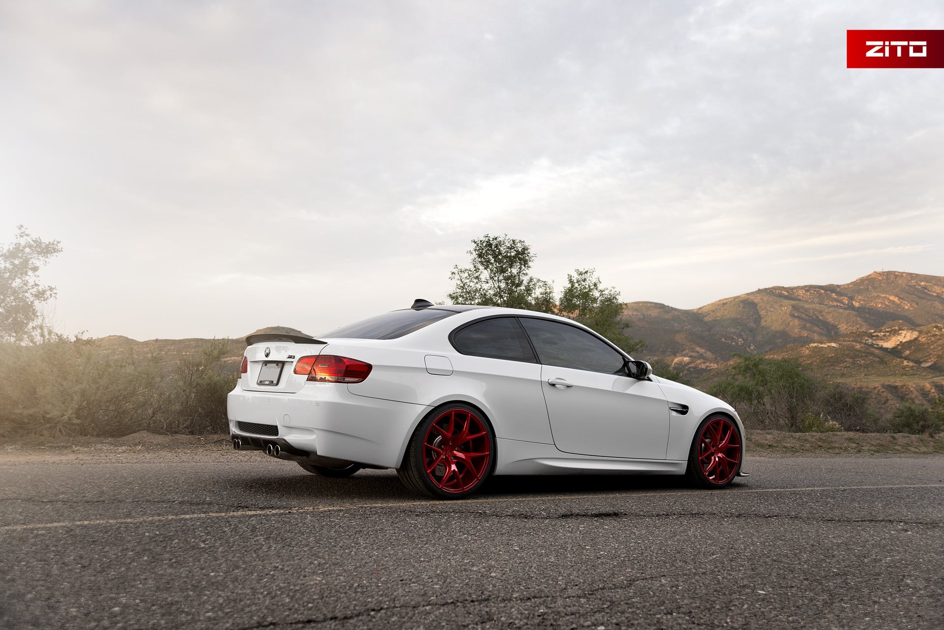 White BMW 3-Series with Aftermarket Rear Diffuser - Photo by Zito Wheels