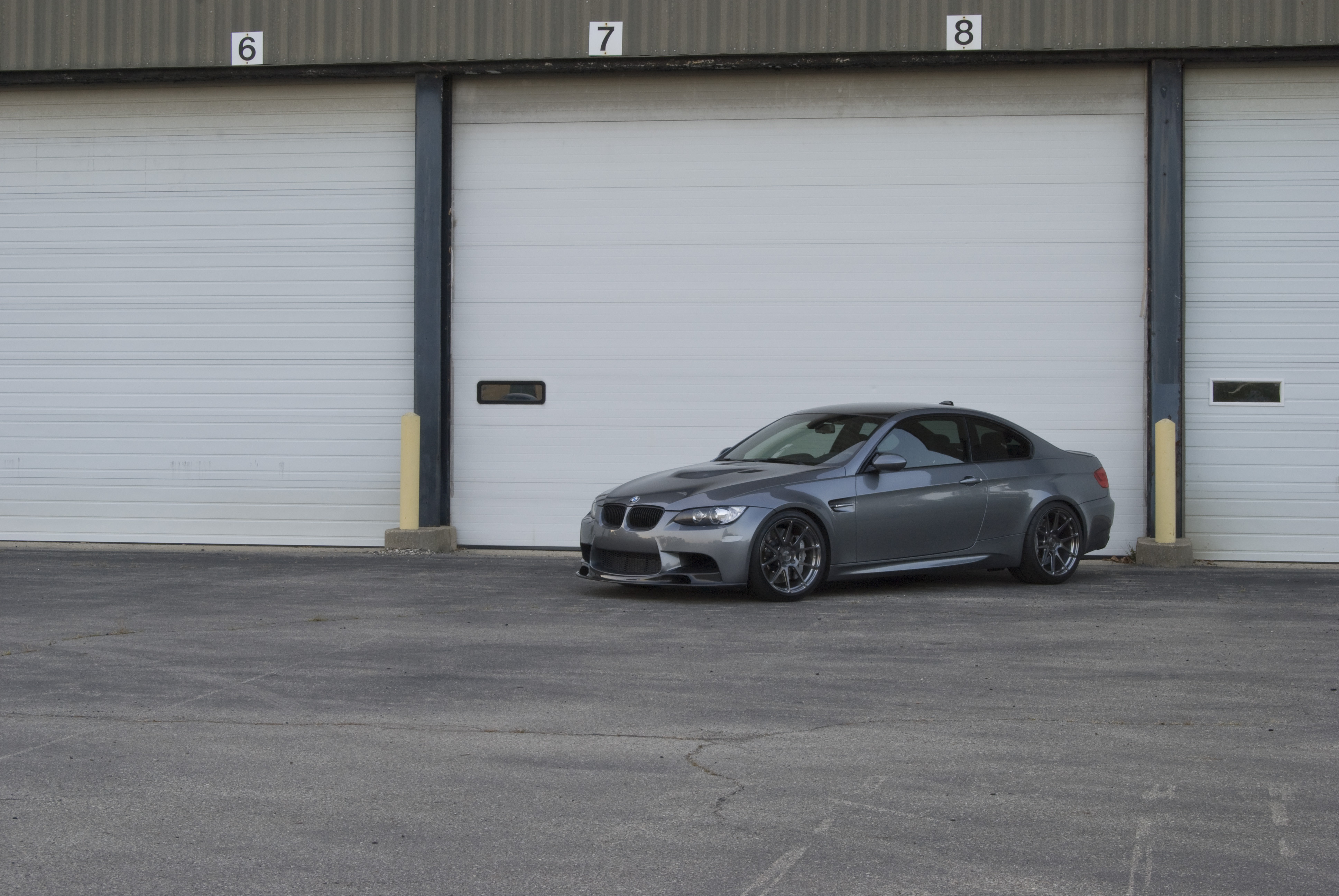 Dark Smoke Halo Headlights on Gray BMW 3-Series - Photo by Forgeline Motorsports