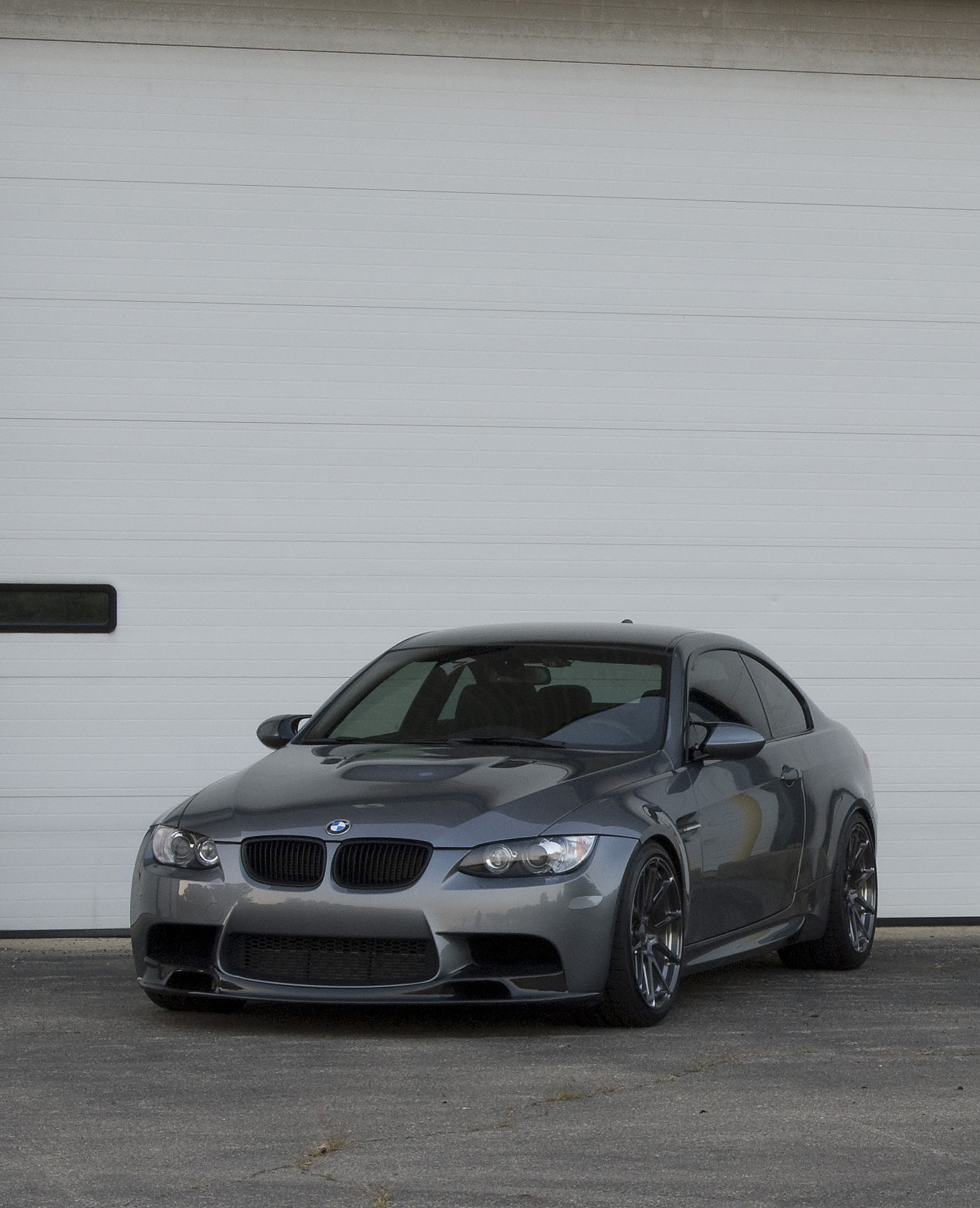 Gray BMW 3-Series with Custom Black Wheels - Photo by Forgeline Motorsports