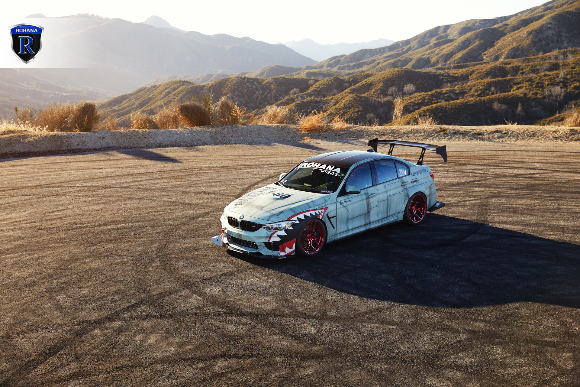 Shark Inspired BMW 3-Series with Aftermarket Headlights - Photo by Rohana Wheels