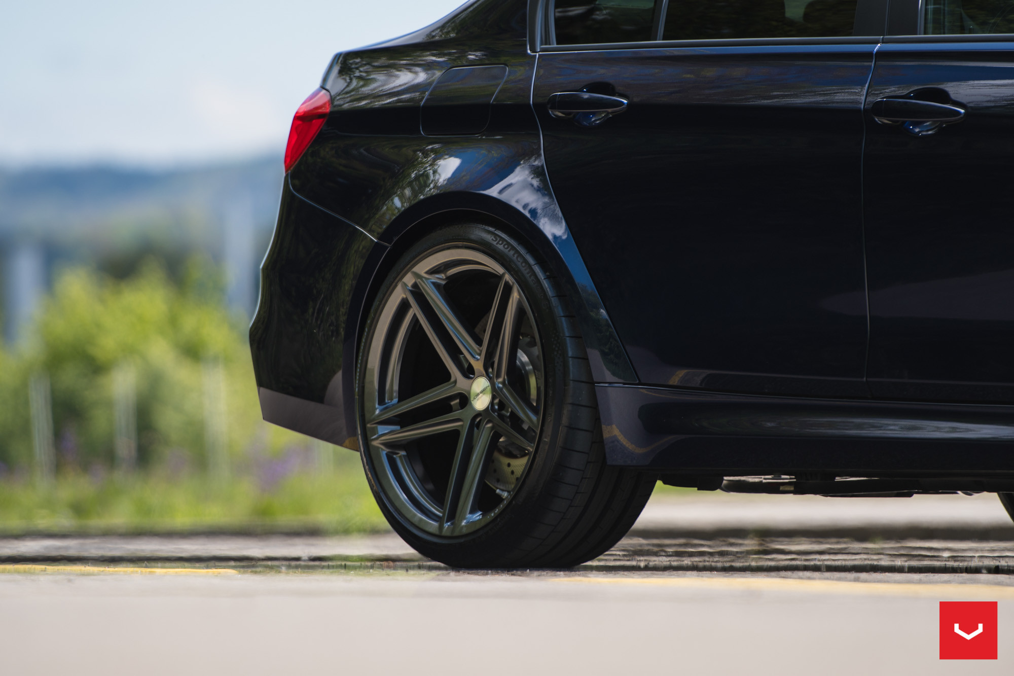 Blue BMW 3-Series with Gloss Black VFS Vossen Rims - Photo by Vossen