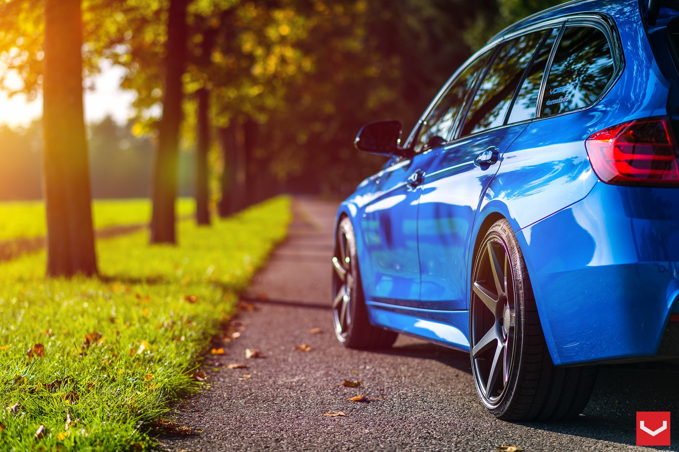 Blue BMW 3-Series with Custom Vossen CV Series Wheels - Photo by Vossen