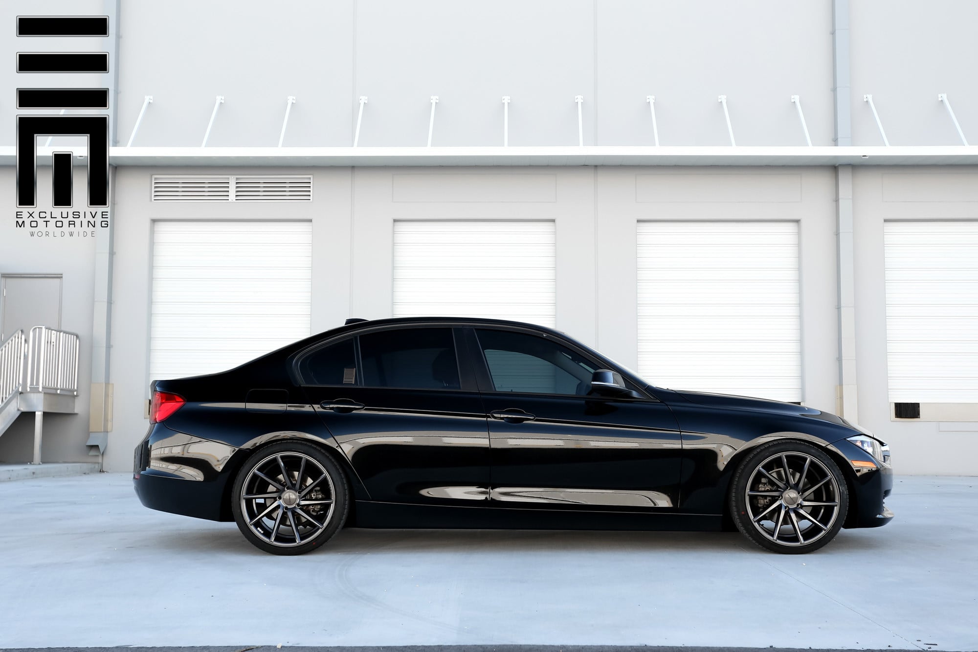 Gunmetal CVT Series Vossen Rims on Black BMW 3-Series - Photo by Vossen