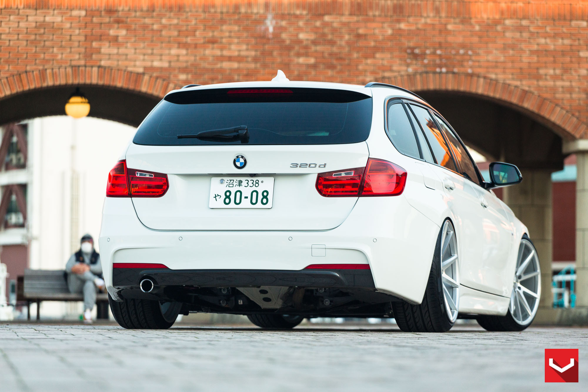 Roofline Spoiler with Light on White BMW 3-Series - Photo by Vossen