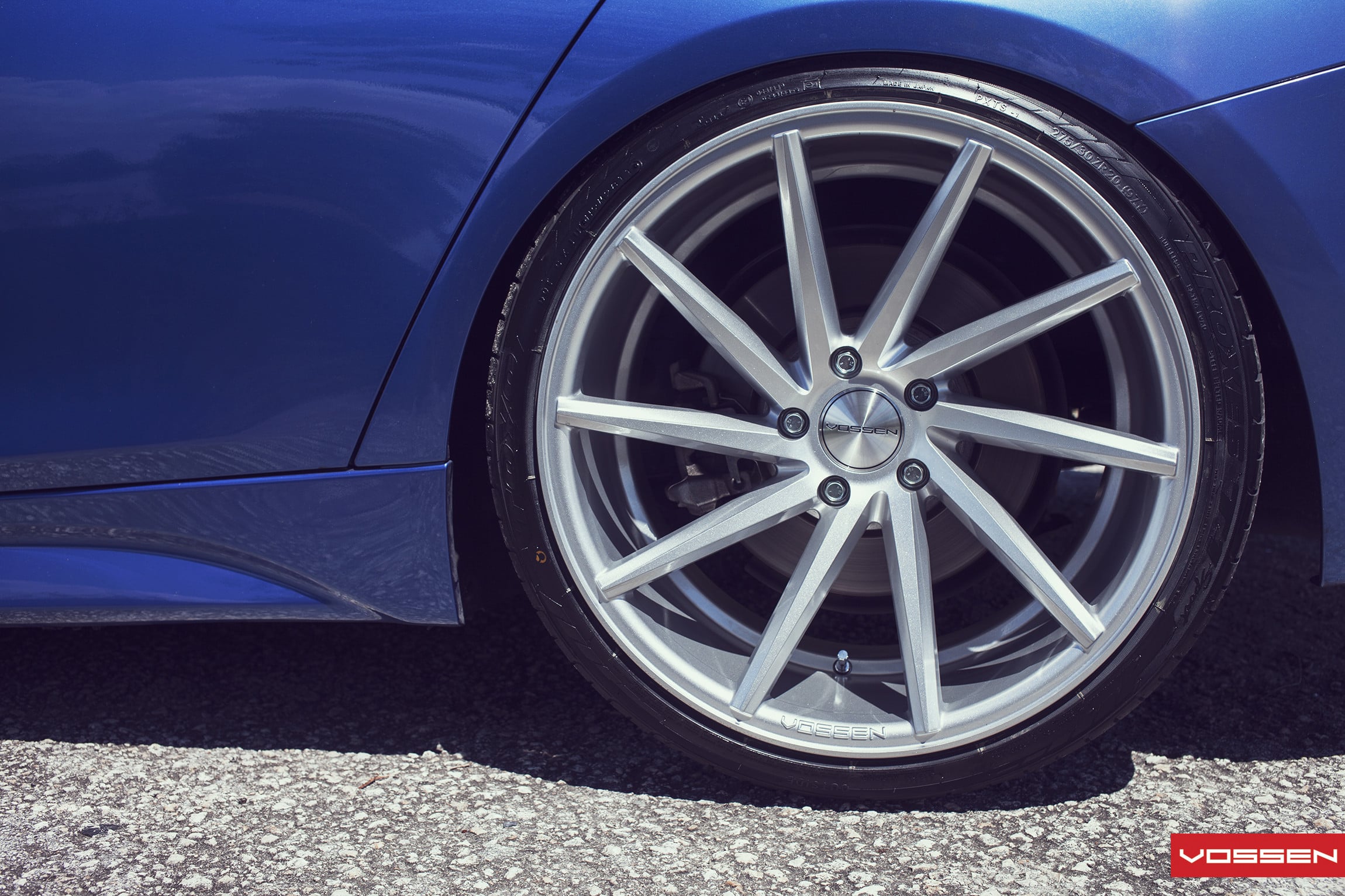 Vossen CV Wheels on Blue BMW 3-Series - Photo by Vossen