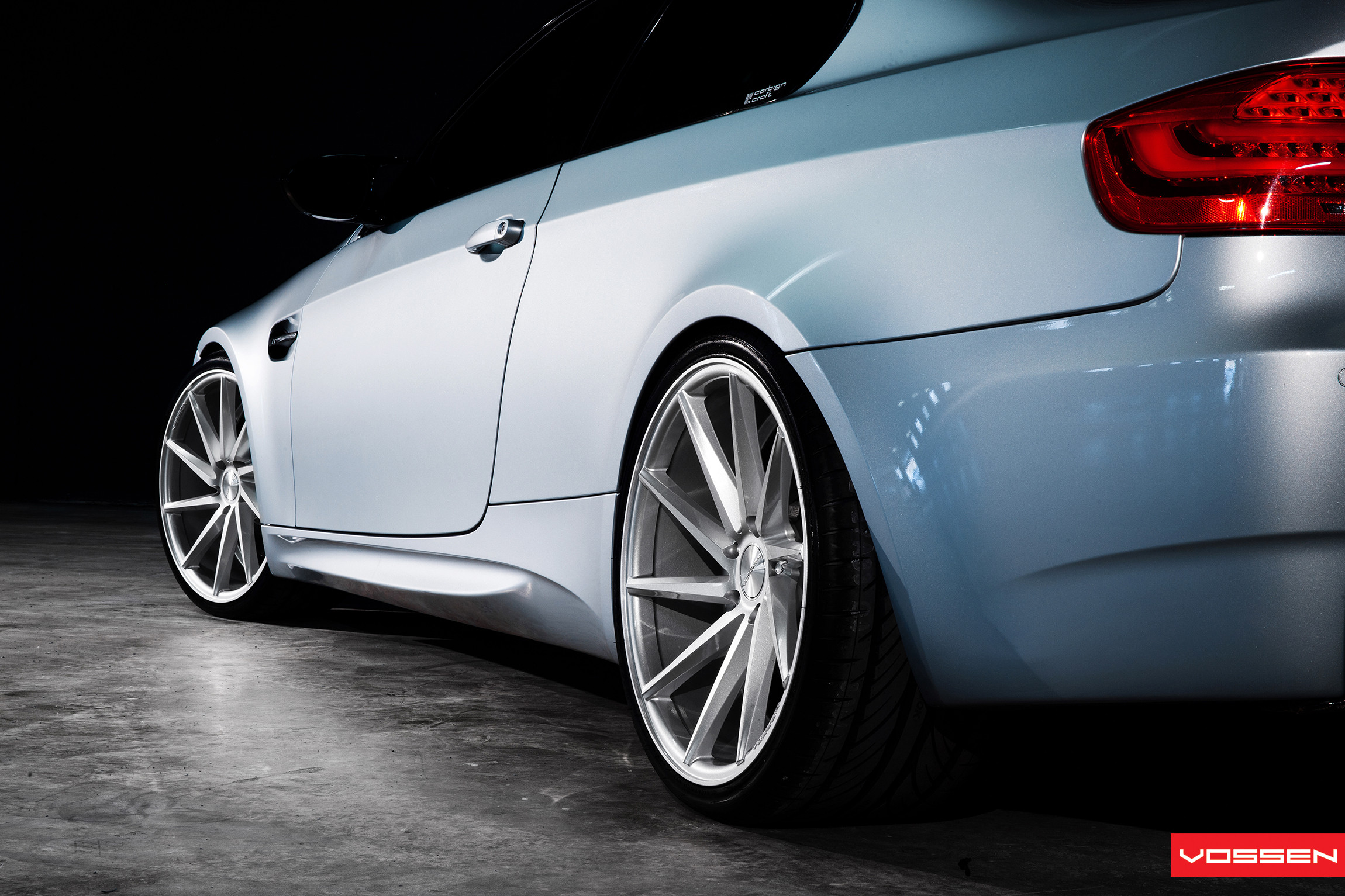 White BMW 3-Series Aftermarket Side Skirts - Photo by Vossen
