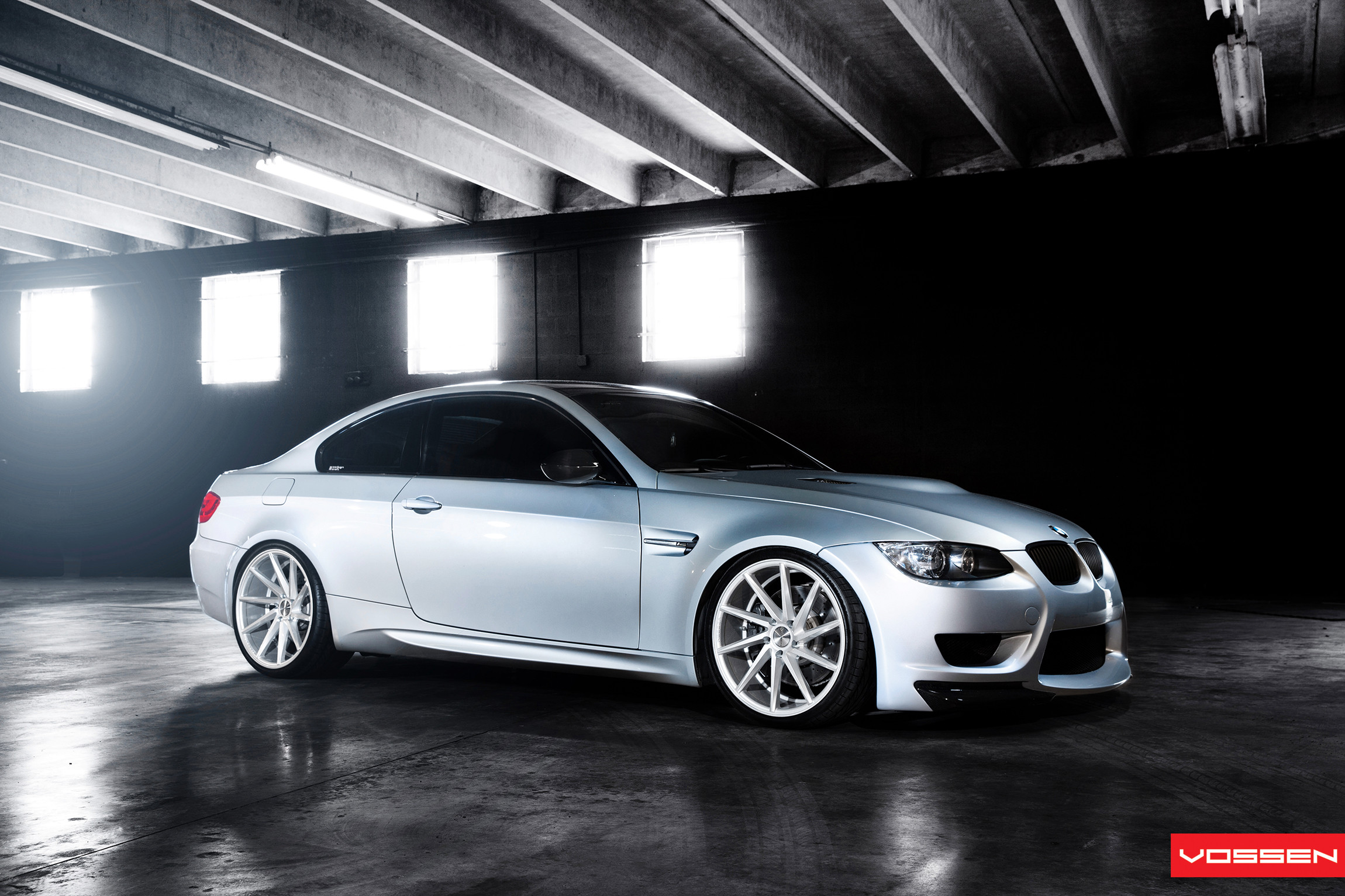 Custom Hood on White BMW 3-Series - Photo by Vossen
