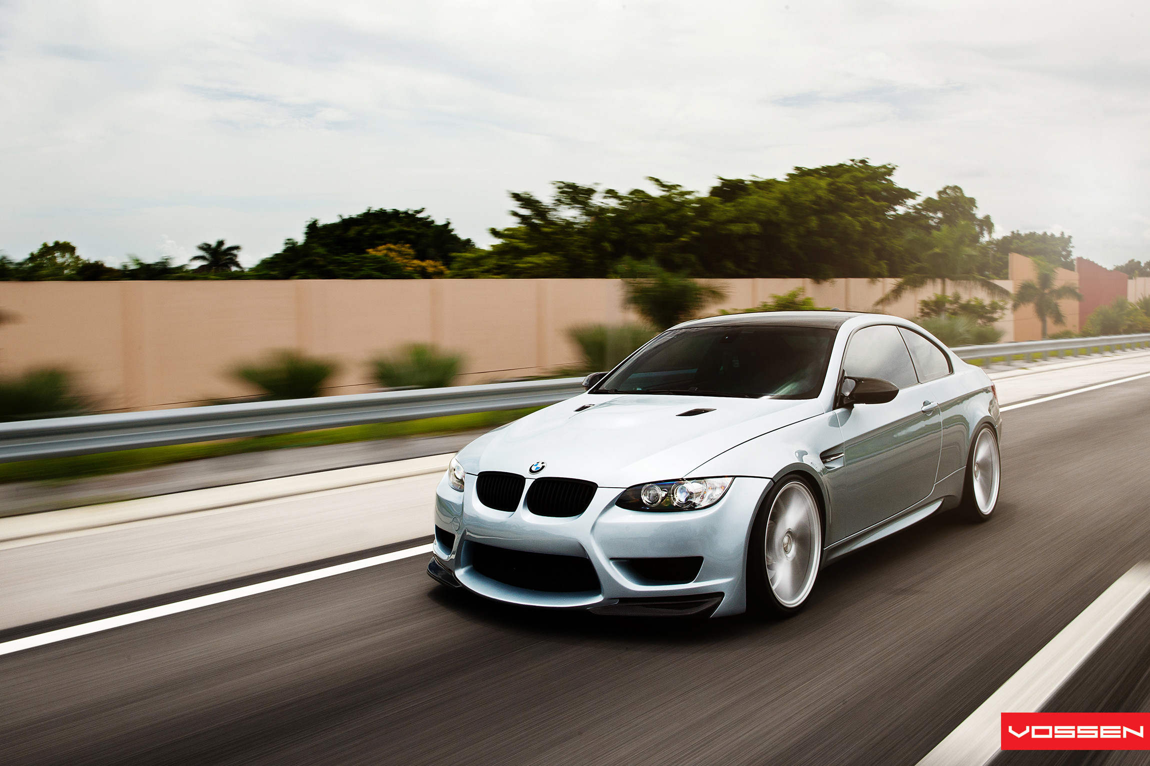 White BMW 3-Series with Carbon Fiber Canards - Photo by Vossen