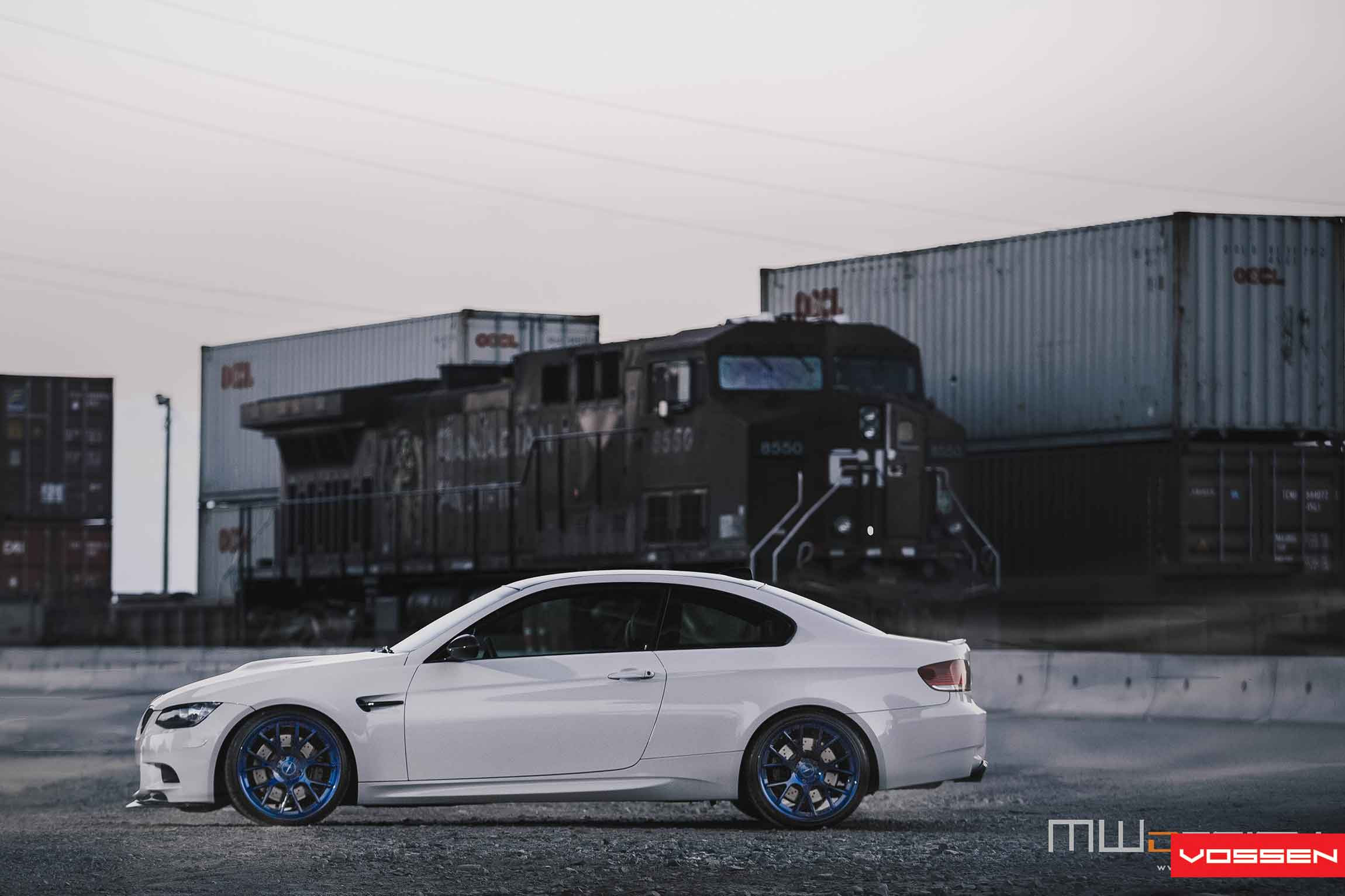 White BMW 3-Series with Bumper Air Ducts - Photo by Vossen