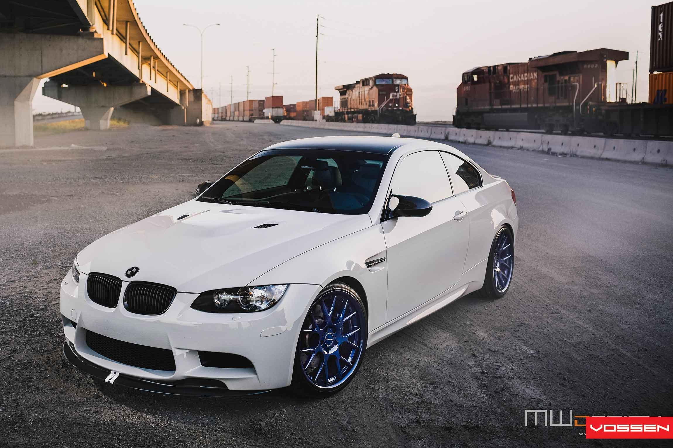 Blue BMW 3-Series with Forged Blue VPS Vossen Rims - Photo by Vossen