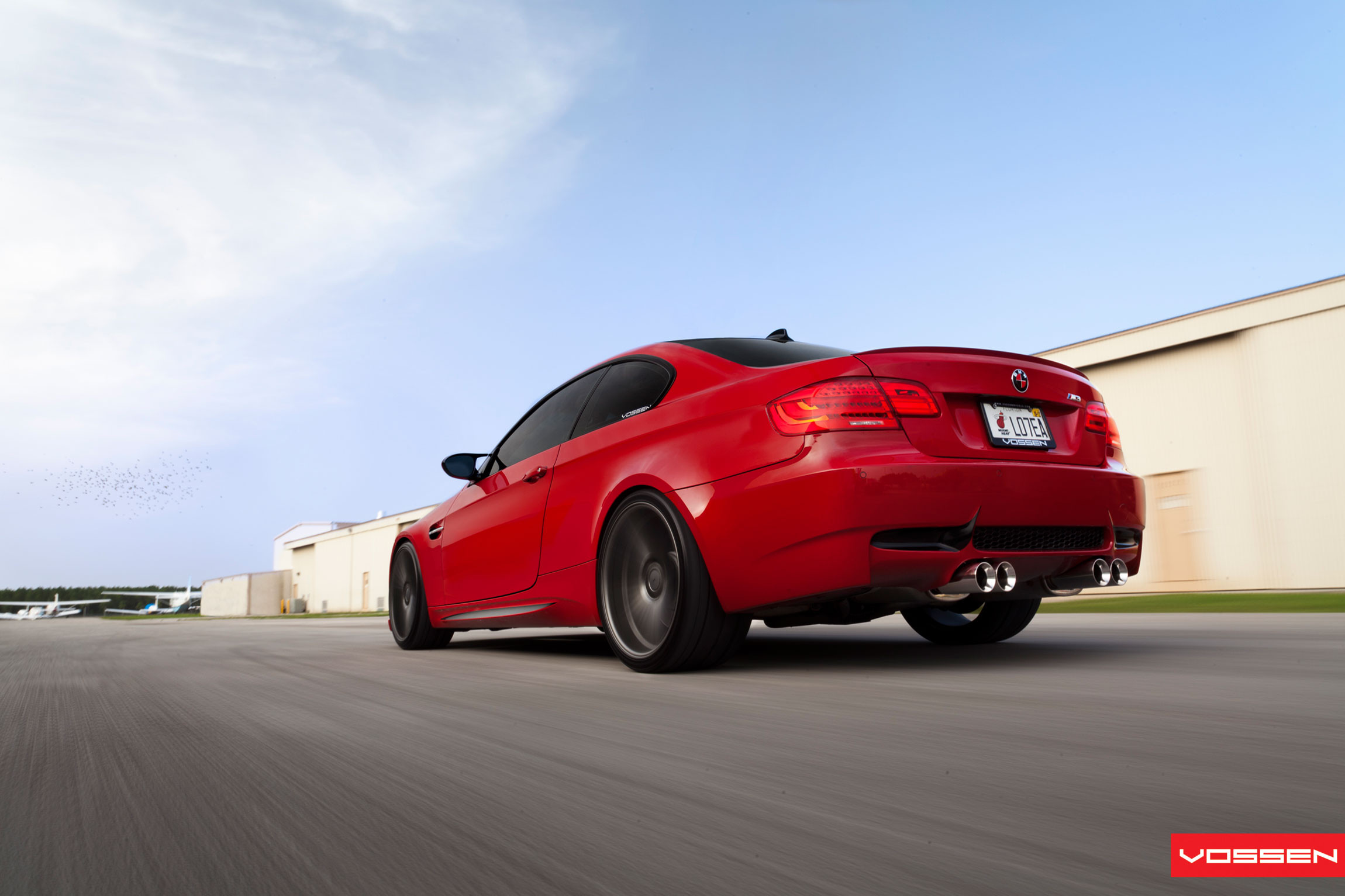 Red BMW 3-Series Custom Rear Bumper - Photo by Vossen