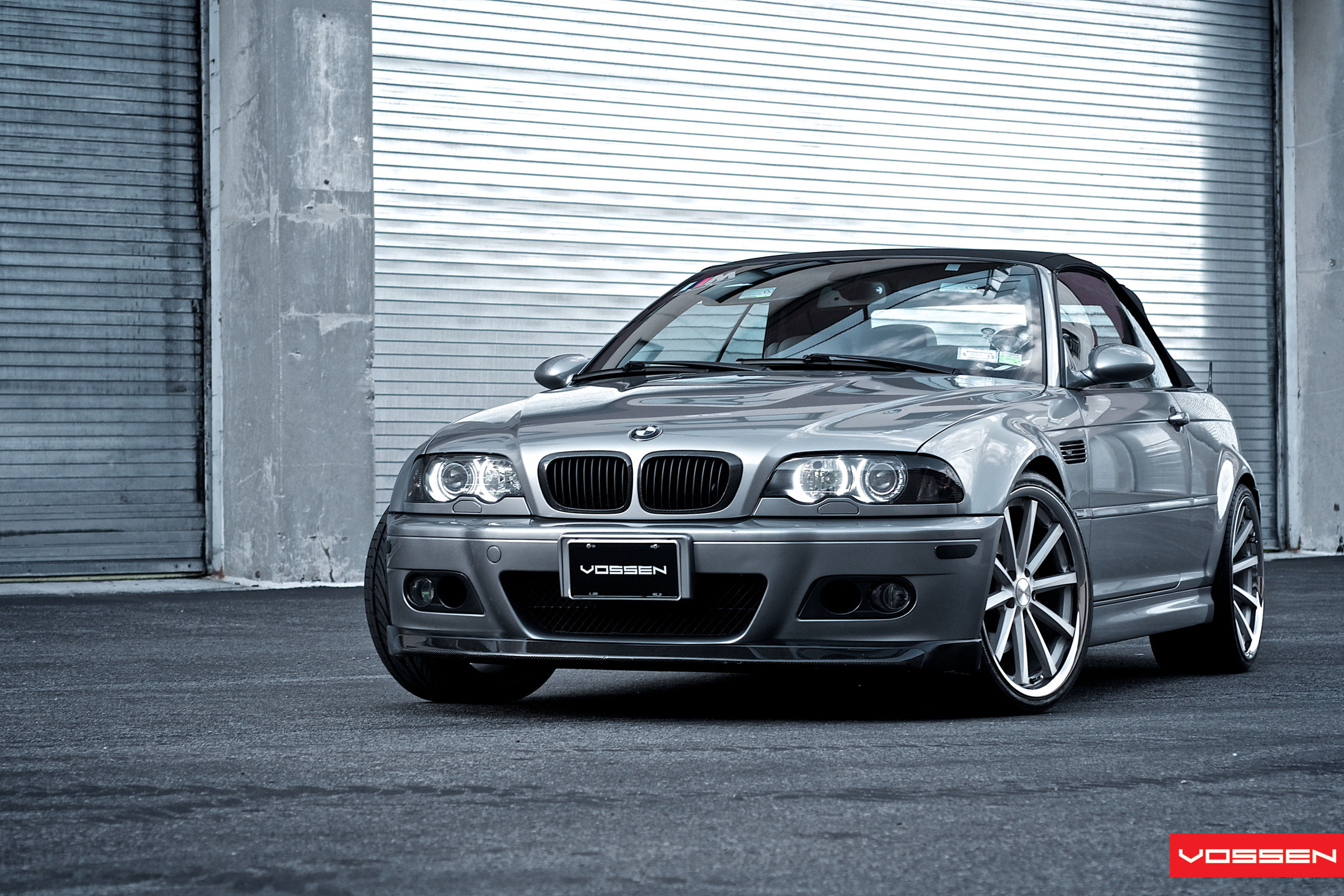 Gray Metallic BMW 3-Series with Custom Front Bumper - Photo by Vossen