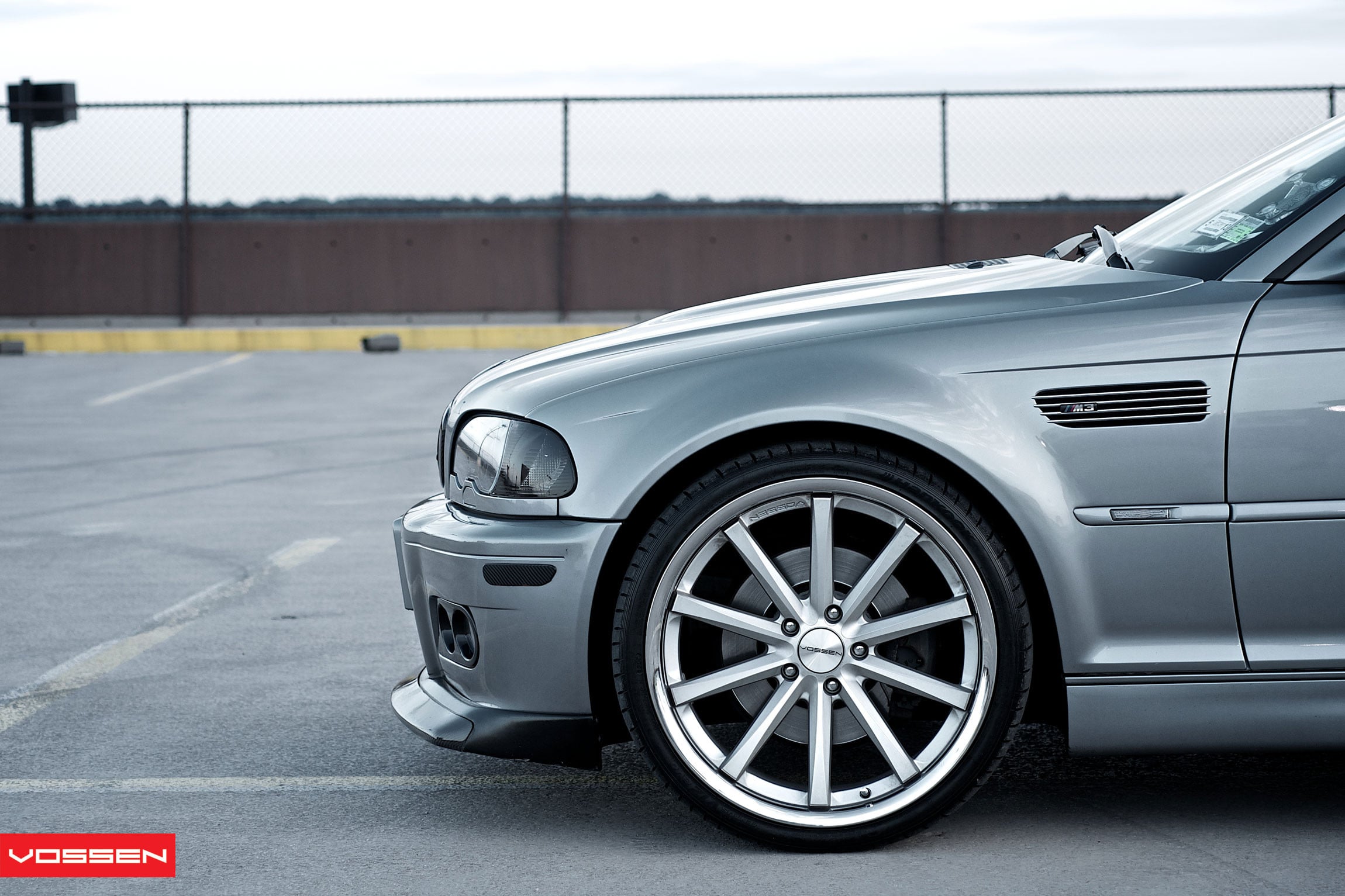 Gray Metallic BMW 3-Series with Dark Smoke Headlights - Photo by Vossen