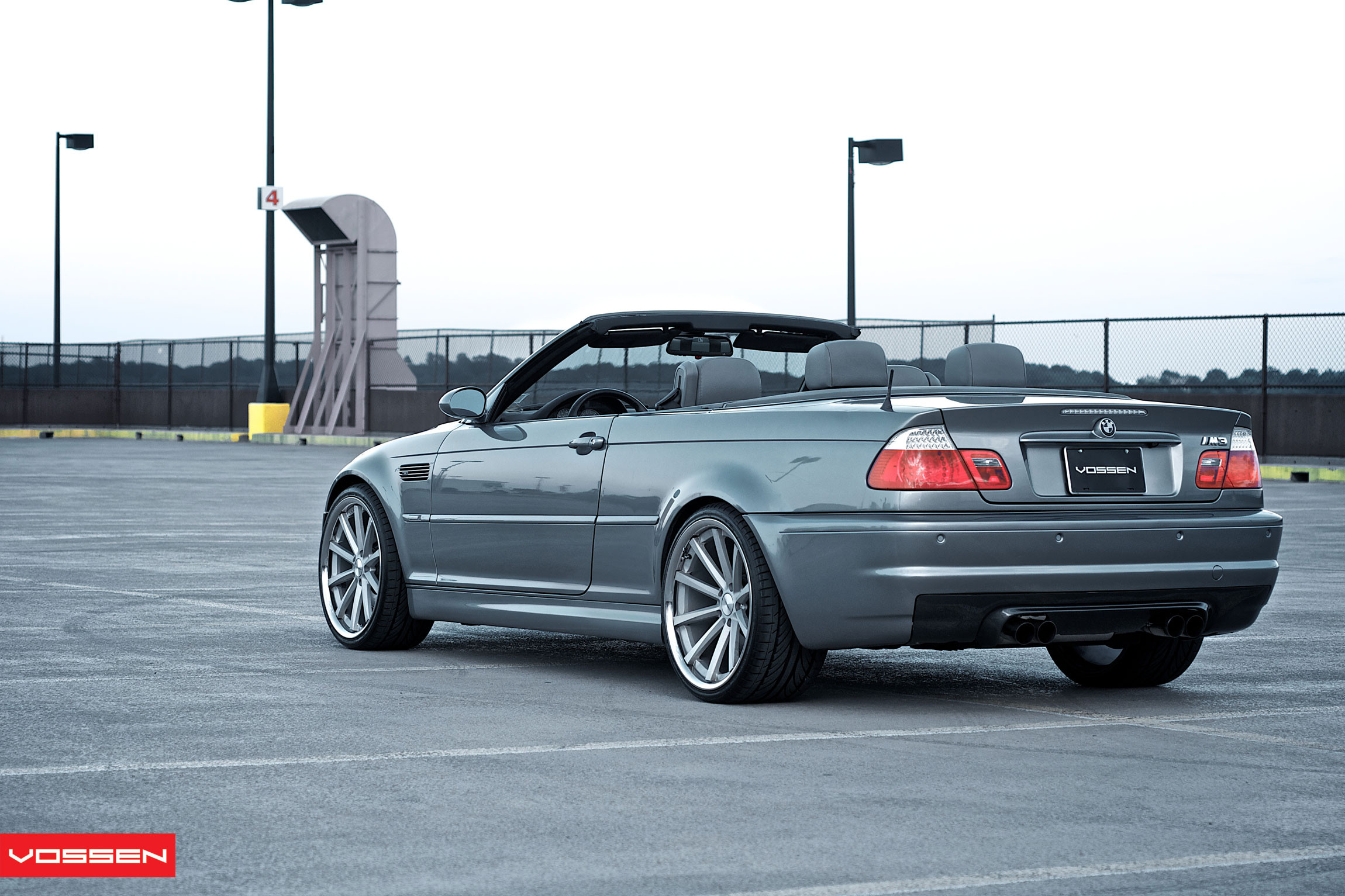 Convertible BMW 3-Series on Custom Chrome Vossen Wheels - Photo by Vossen