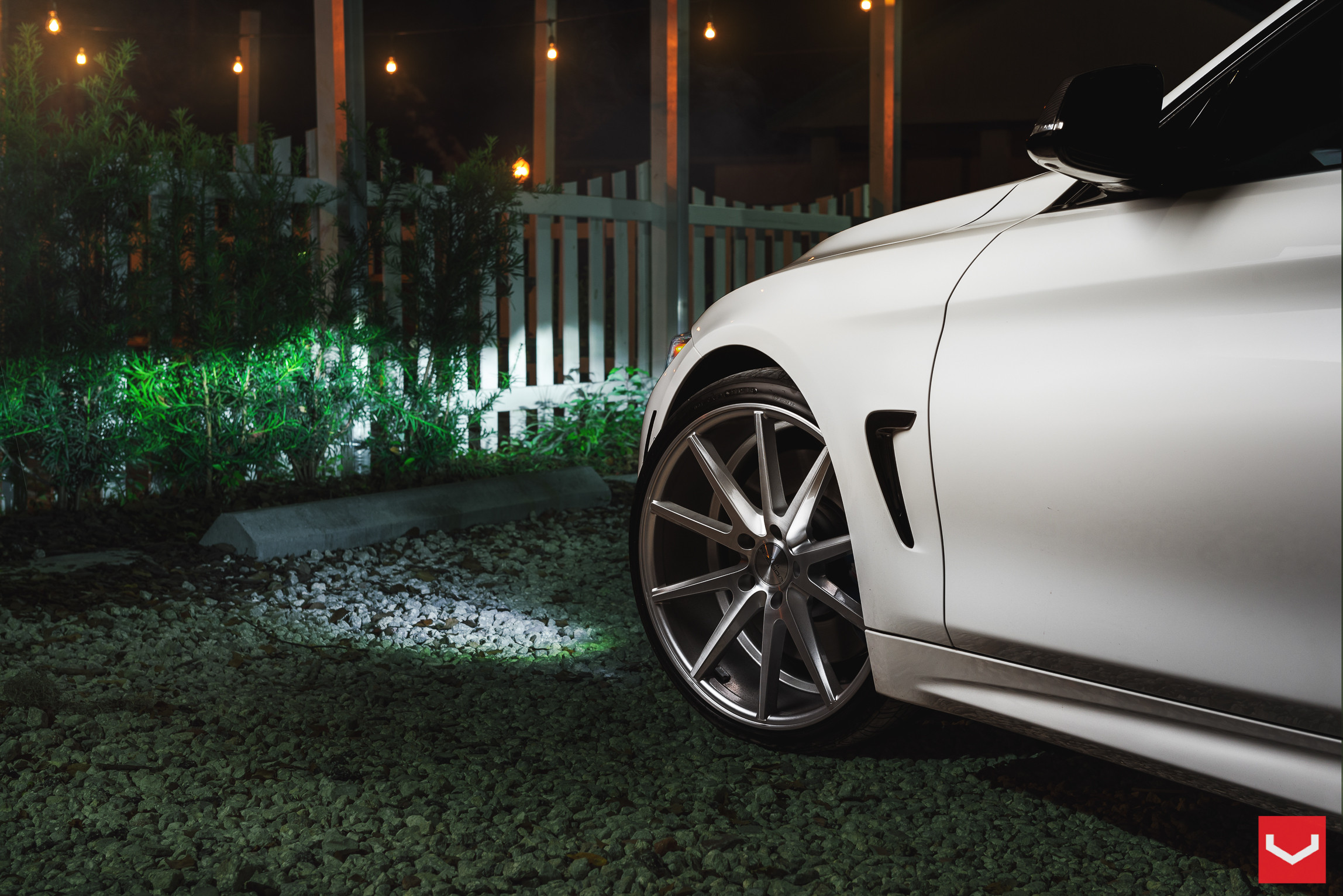 White BMW 4-Series with Chrome VFS Vossen Rims - Photo by Vossen