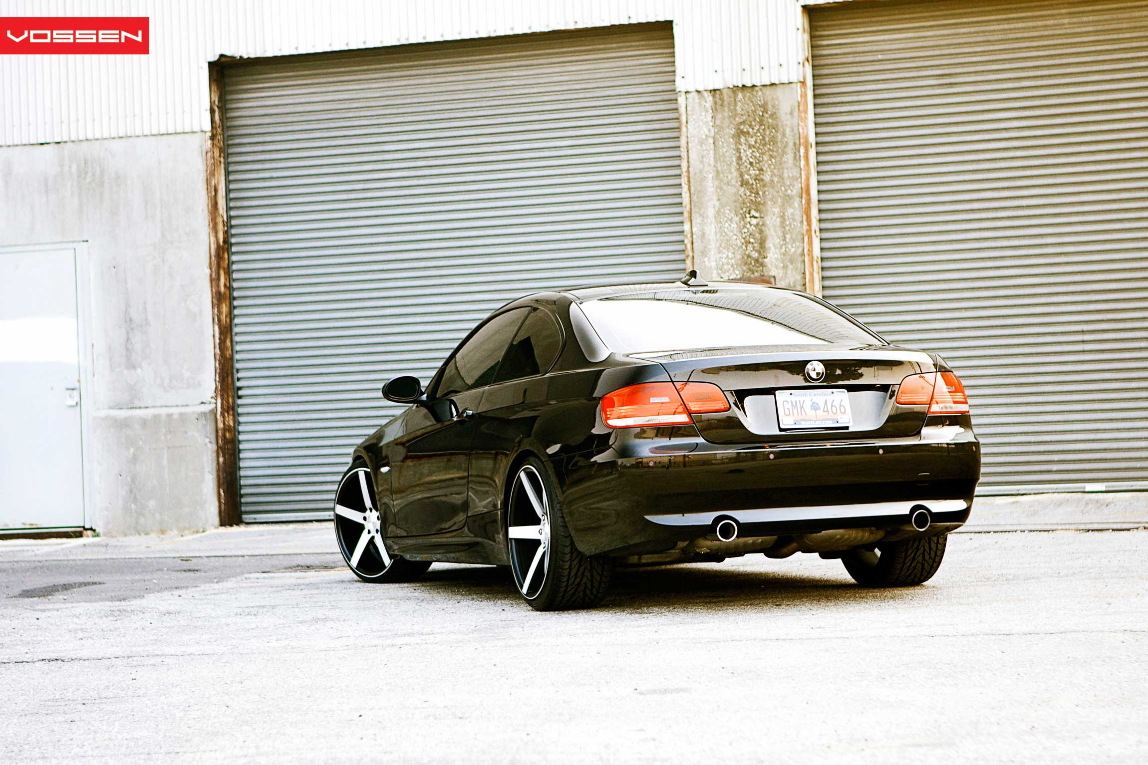 Custom Rear Bumper Cover on Black BMW 3-Series - Photo by Vossen