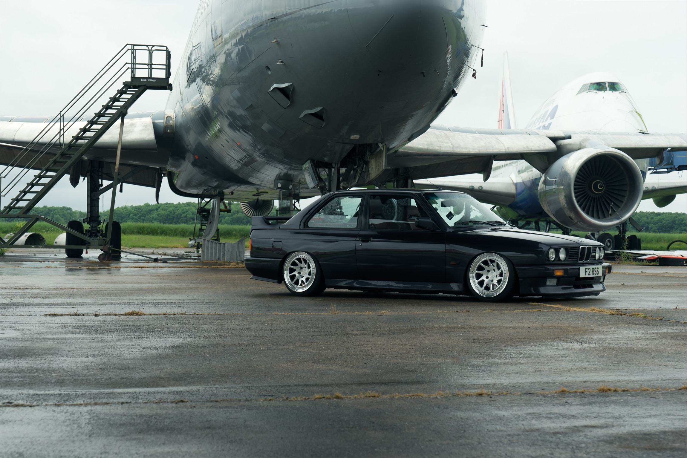 Black BMW 3-Series with Custom Side Skirts - Photo by Rotiform