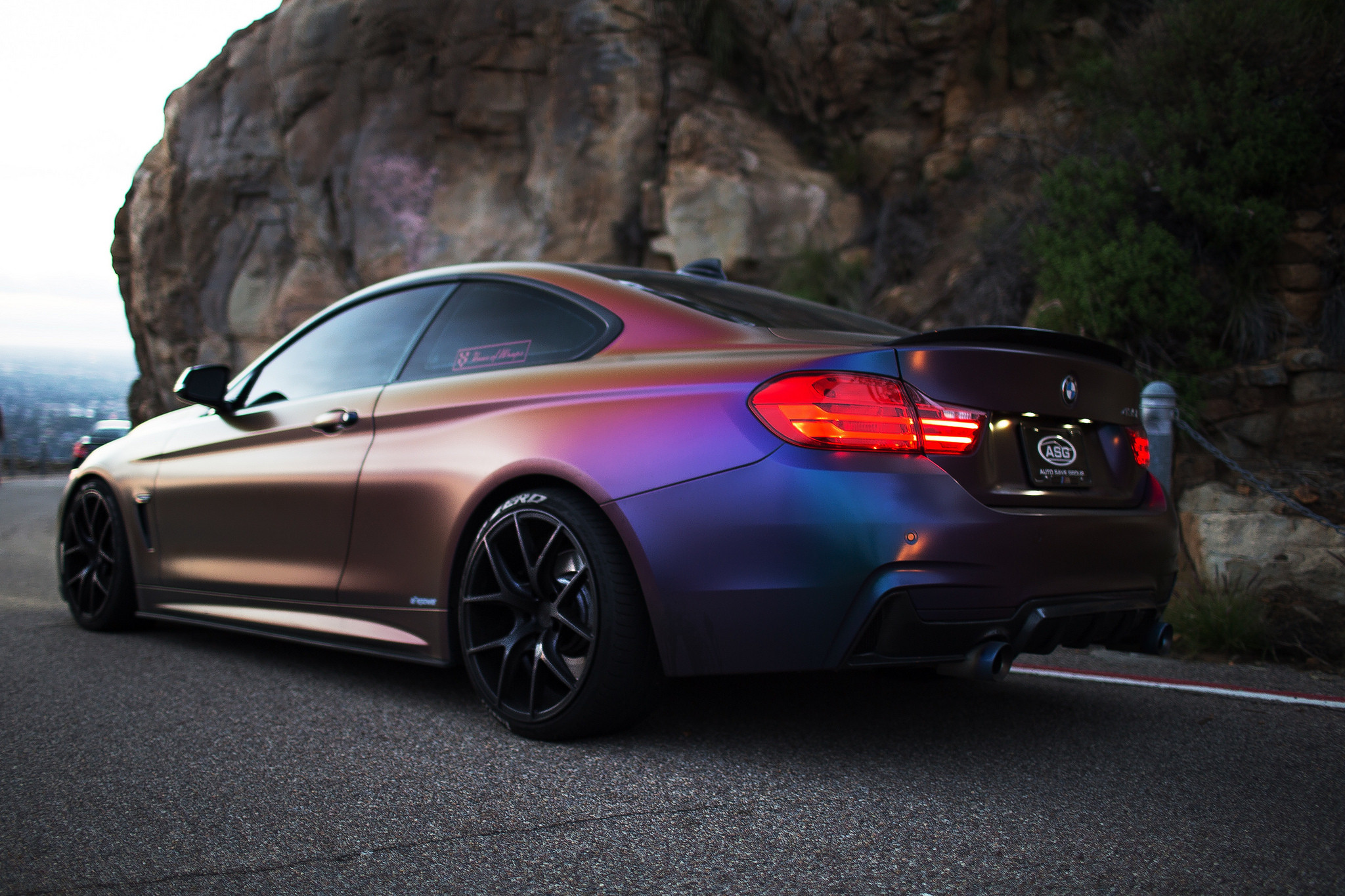 Chameleon BMW 4-Series with Red LED Taillights - Photo by Zito Wheels