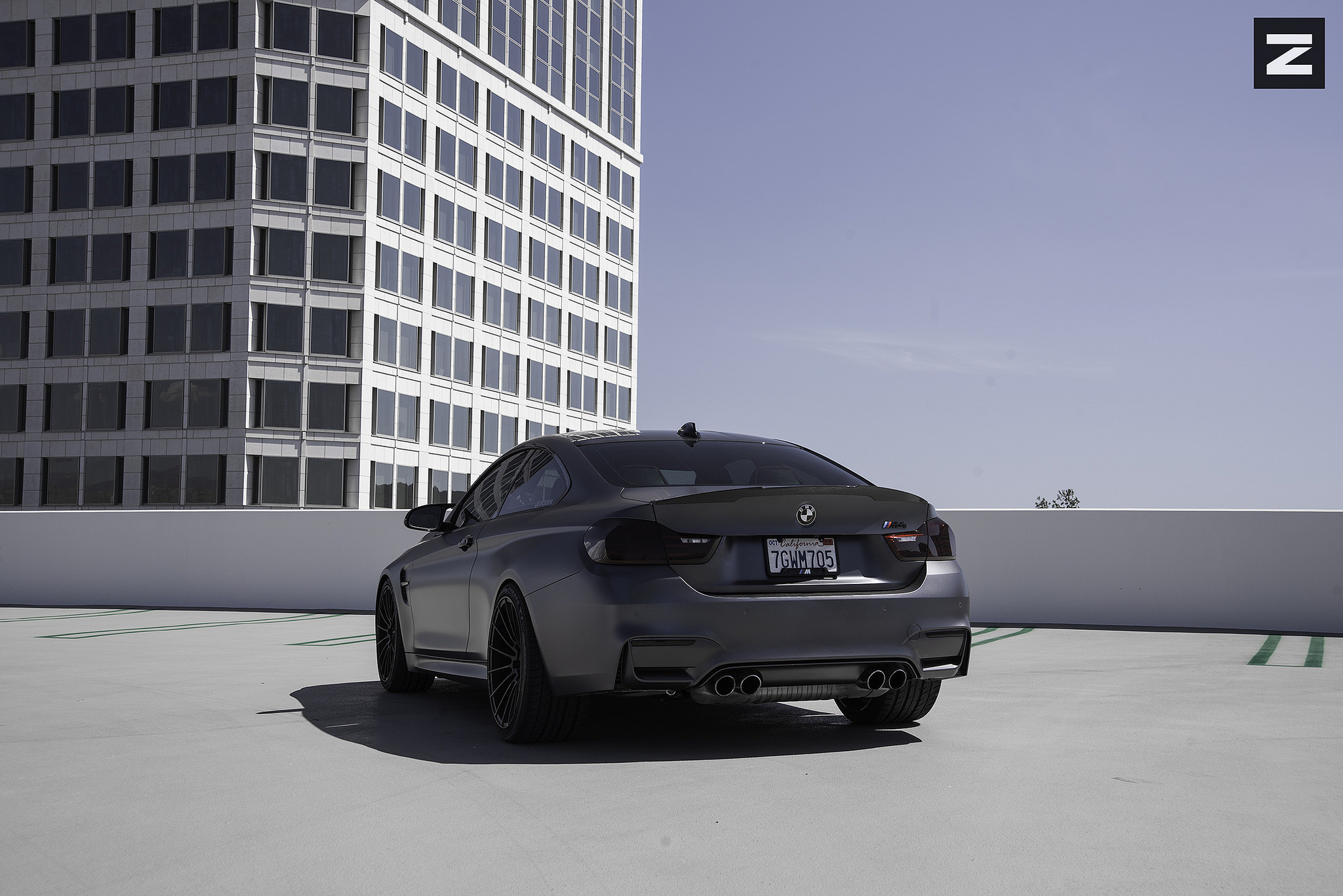 Aftermarket Rear Diffuser on Gray BMW 4-Series - Photo by Zito Wheels