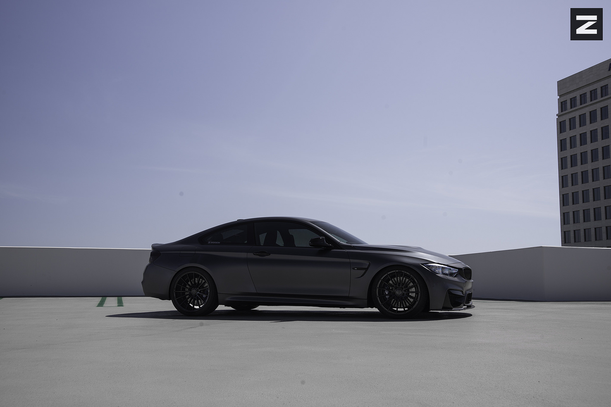 Custom Gray BMW 4-Series Side Skirts - Photo by Zito Wheels