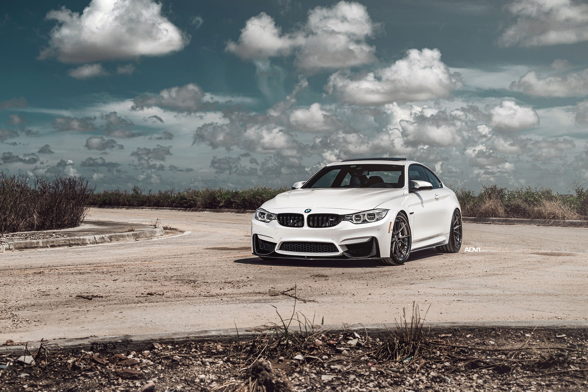 White BMW 4-Series with Aftermarket Halo Headlights - Photo by ADV.1