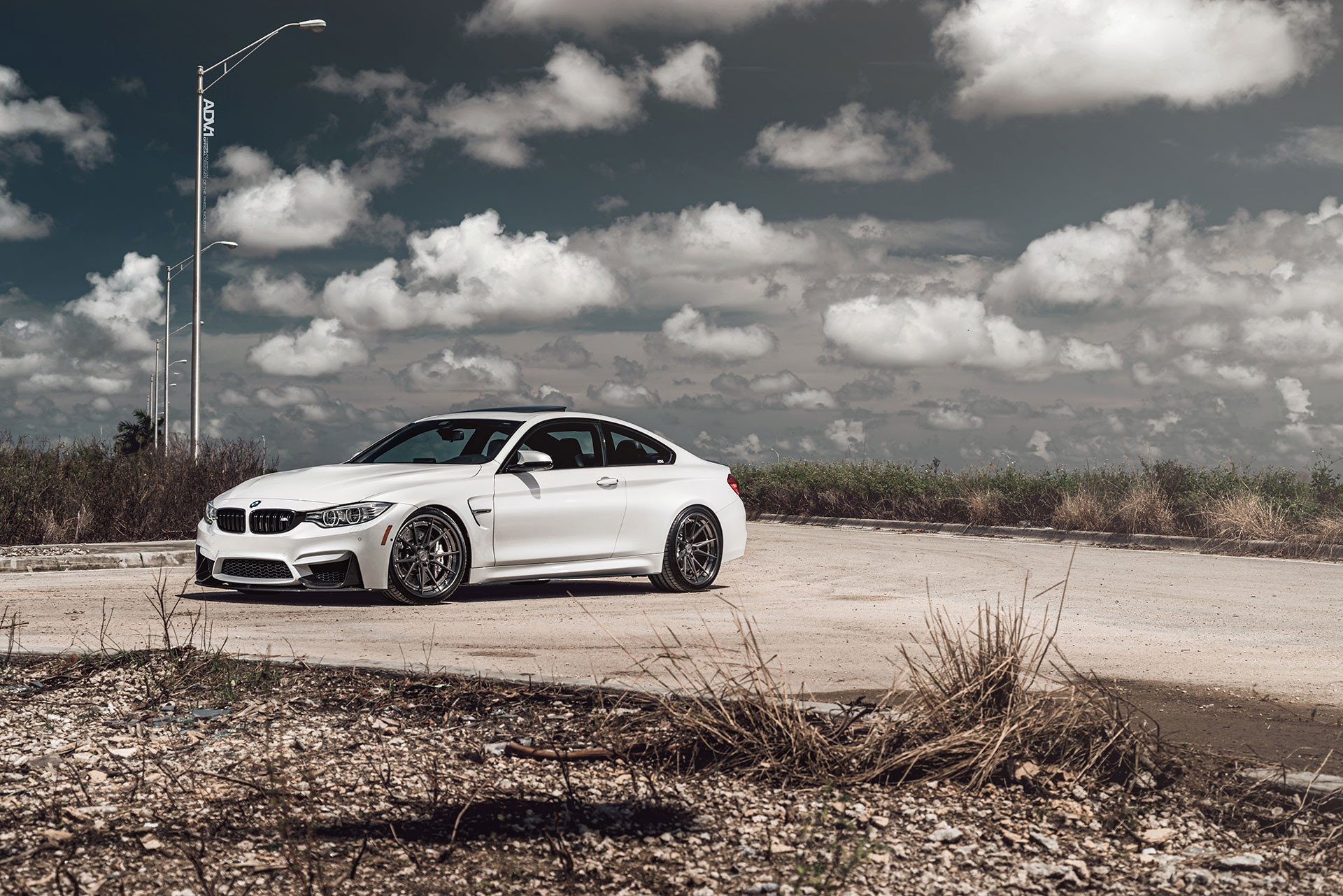 White BMW 4-Series with Aftermarket Side Skirts - Photo by ADV.1