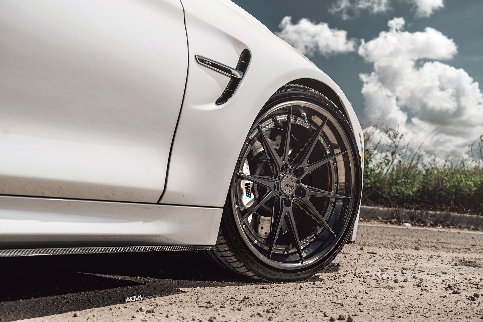 Matte Black ADV1 Rims on White BMW 4-Series - Photo by ADV.1