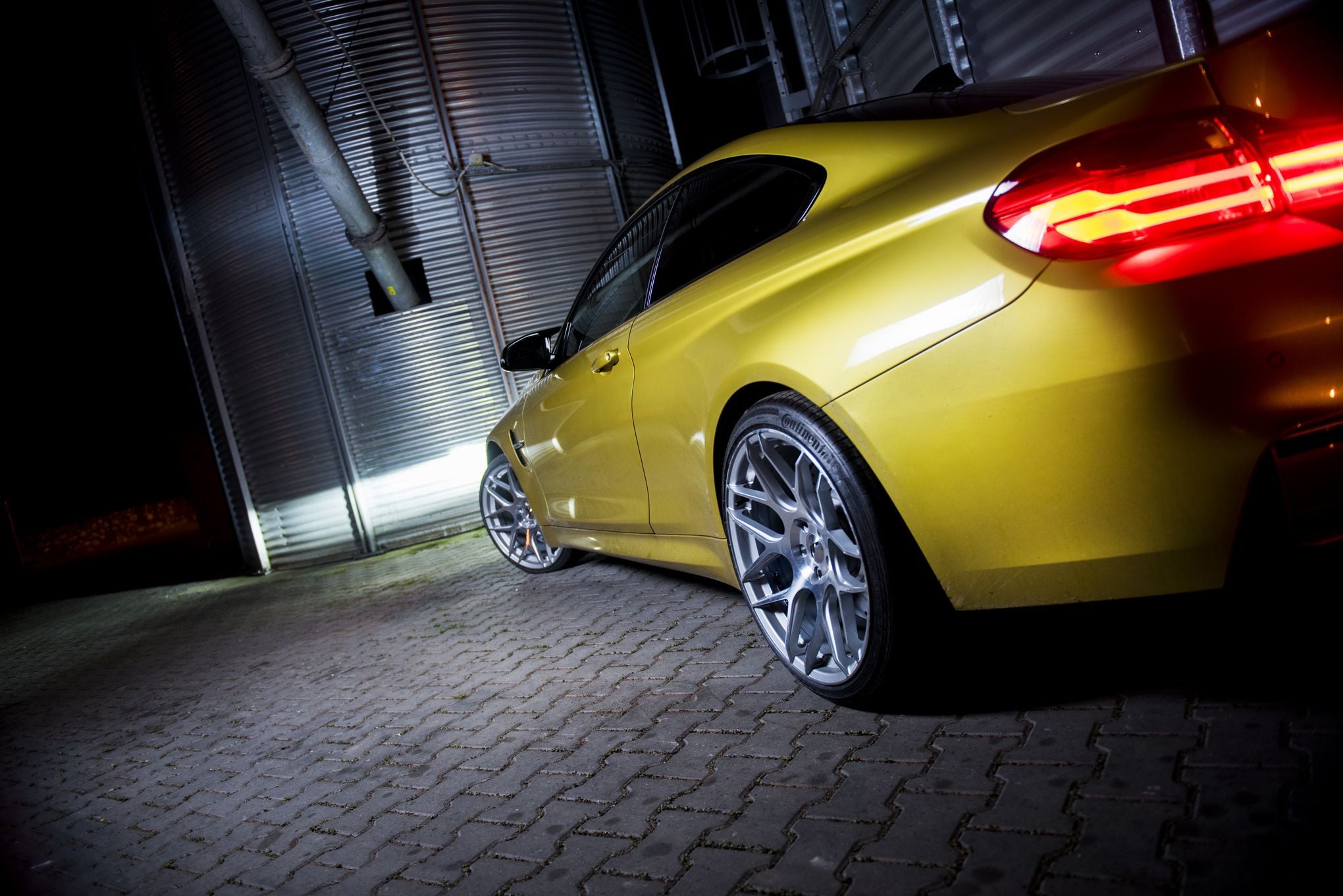 Yellow BMW 4-Series with Red LED Taillights - Photo by JR Wheels