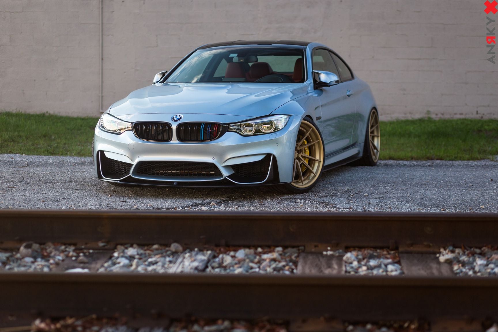 Gray BMW 4-Series with Custom Halo Headlights - Photo by Anrky Wheels