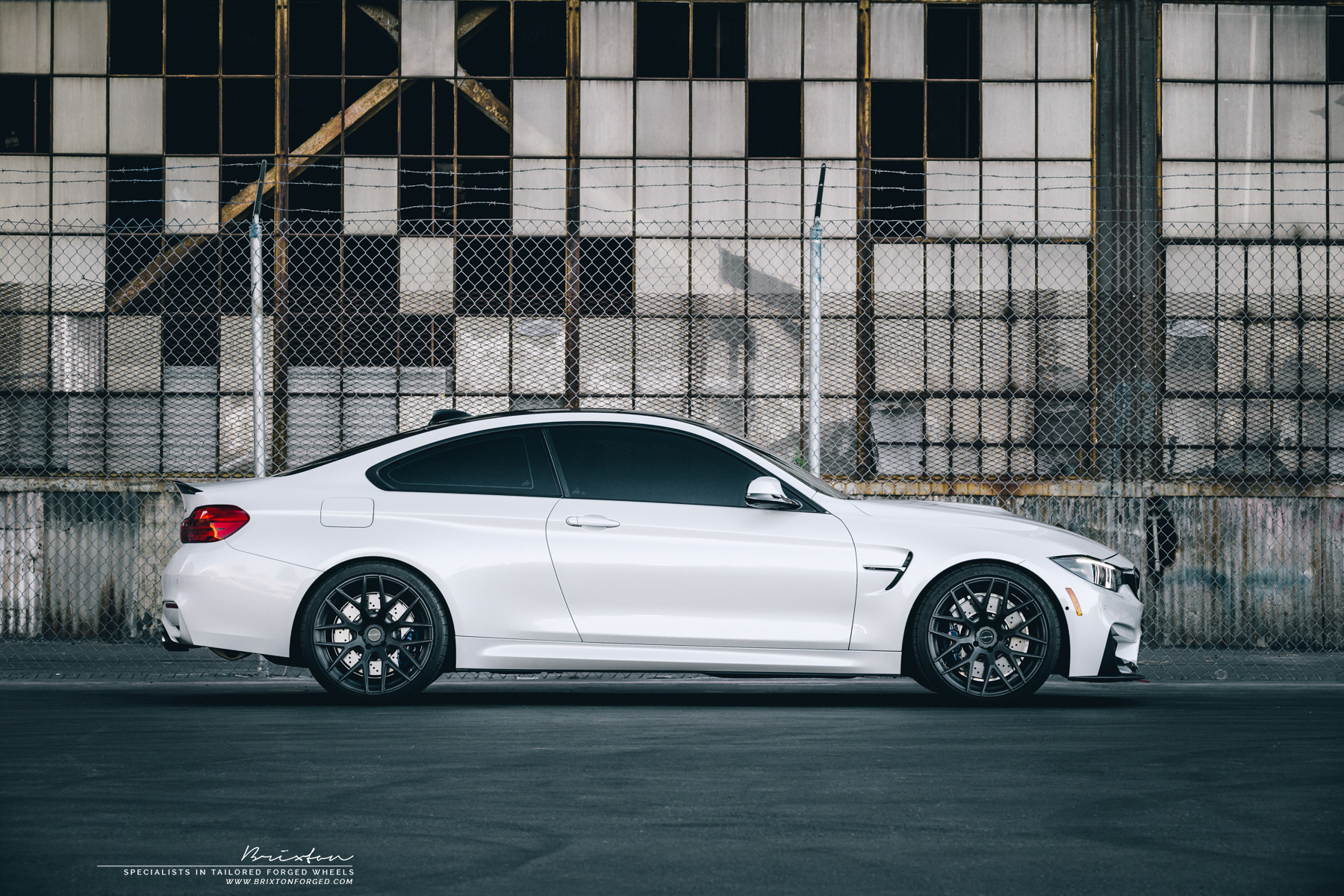 Aftermarket Side Skirts on White BMW 4-Series - Photo by Brixton Forged Wheels