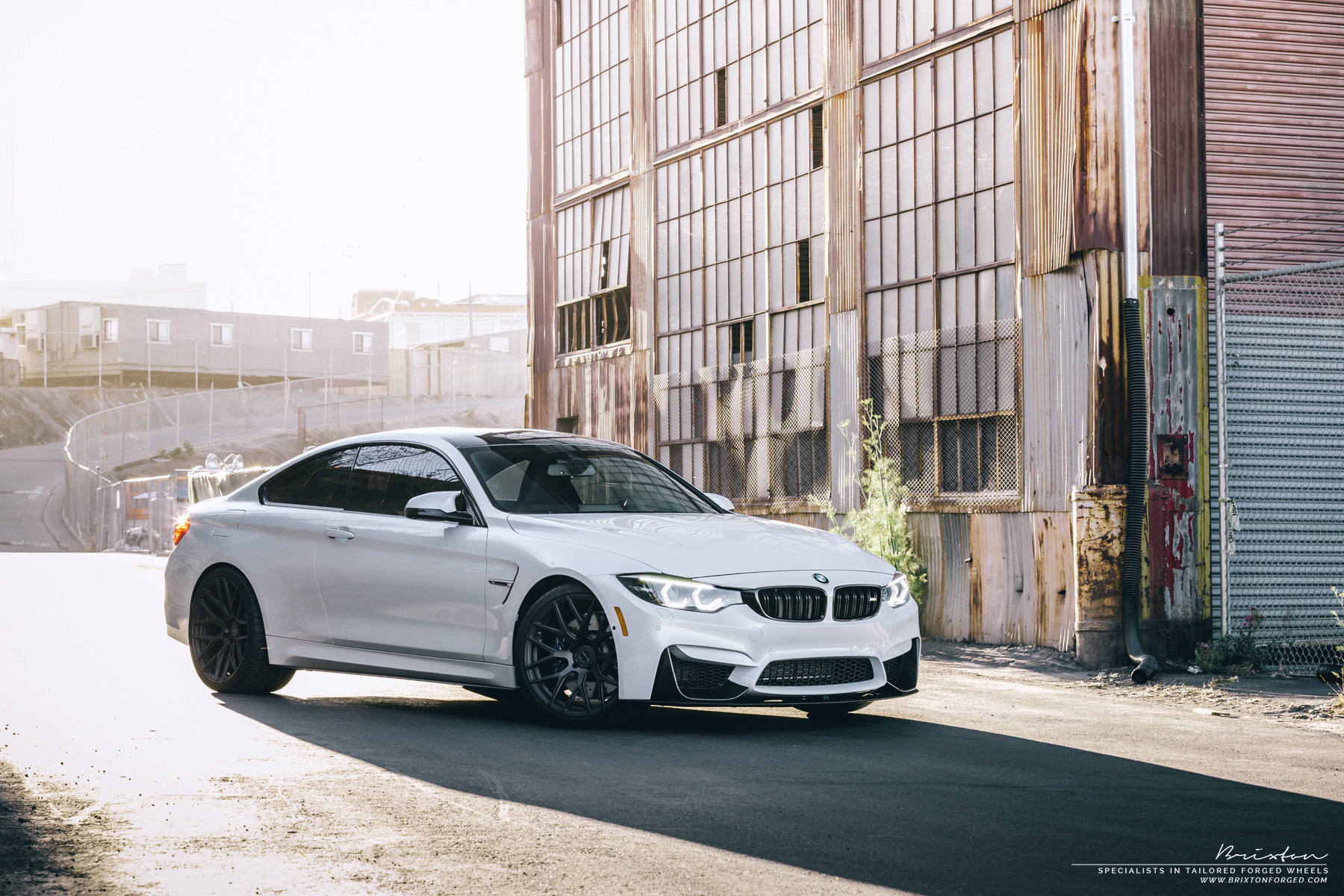 White BMW 4-Series with Matte Black Brixton Forged Wheels - Photo by Brixton Forged Wheels
