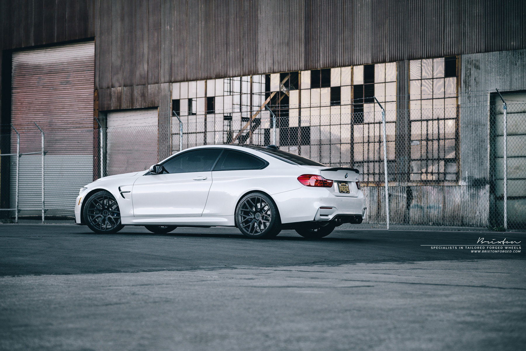 Red LED Taillights on White BMW 4-Series - Photo by Brixton Forged Wheels