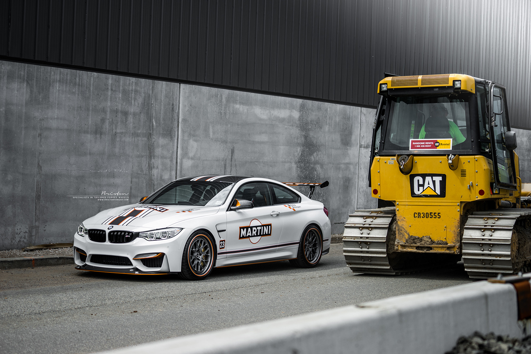 White BMW 4-Series with Carbon Fiber Canards - Photo by Brixton Forged Wheels