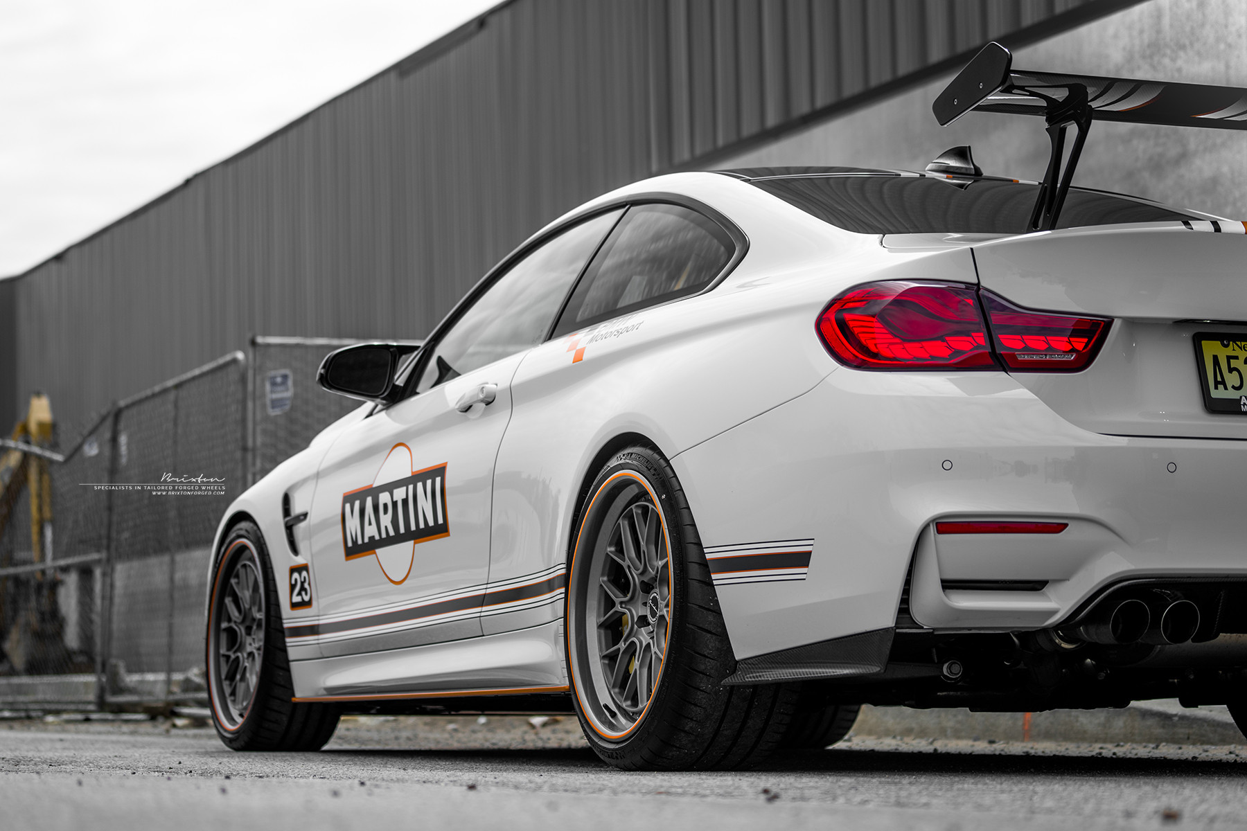 Carbon Fiber Rear Diffuser on White BMW 4-Series - Photo by Brixton Forged Wheels